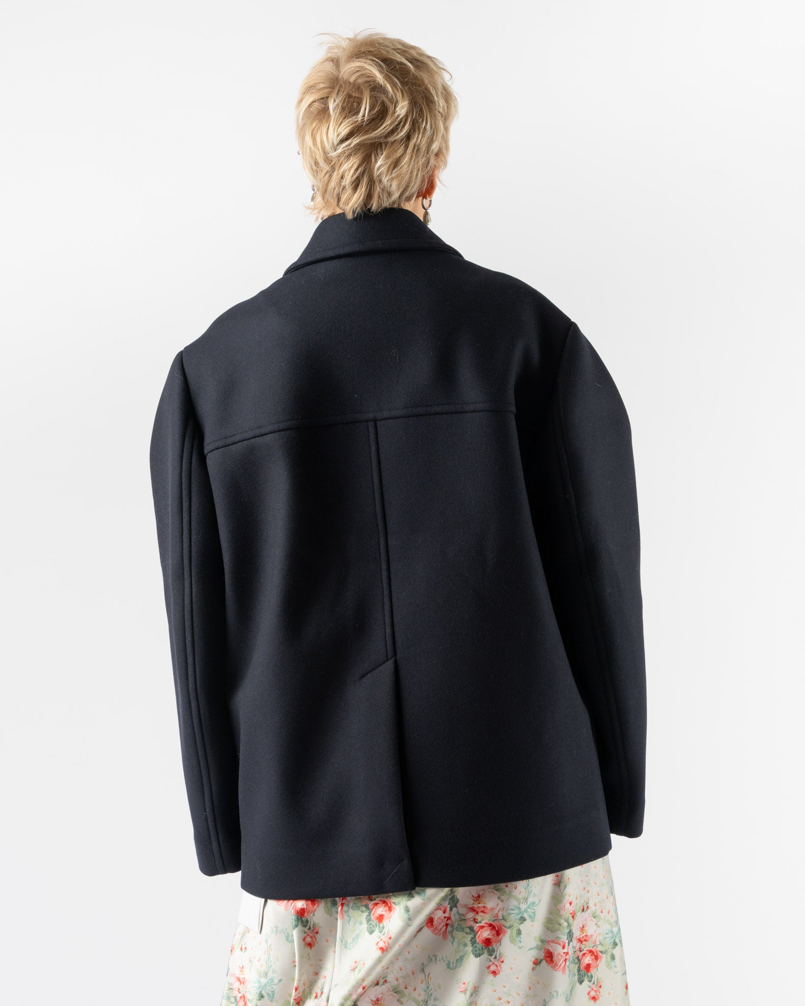 Simone Rocha Workwear Donkey Jacket in Navy/Jet