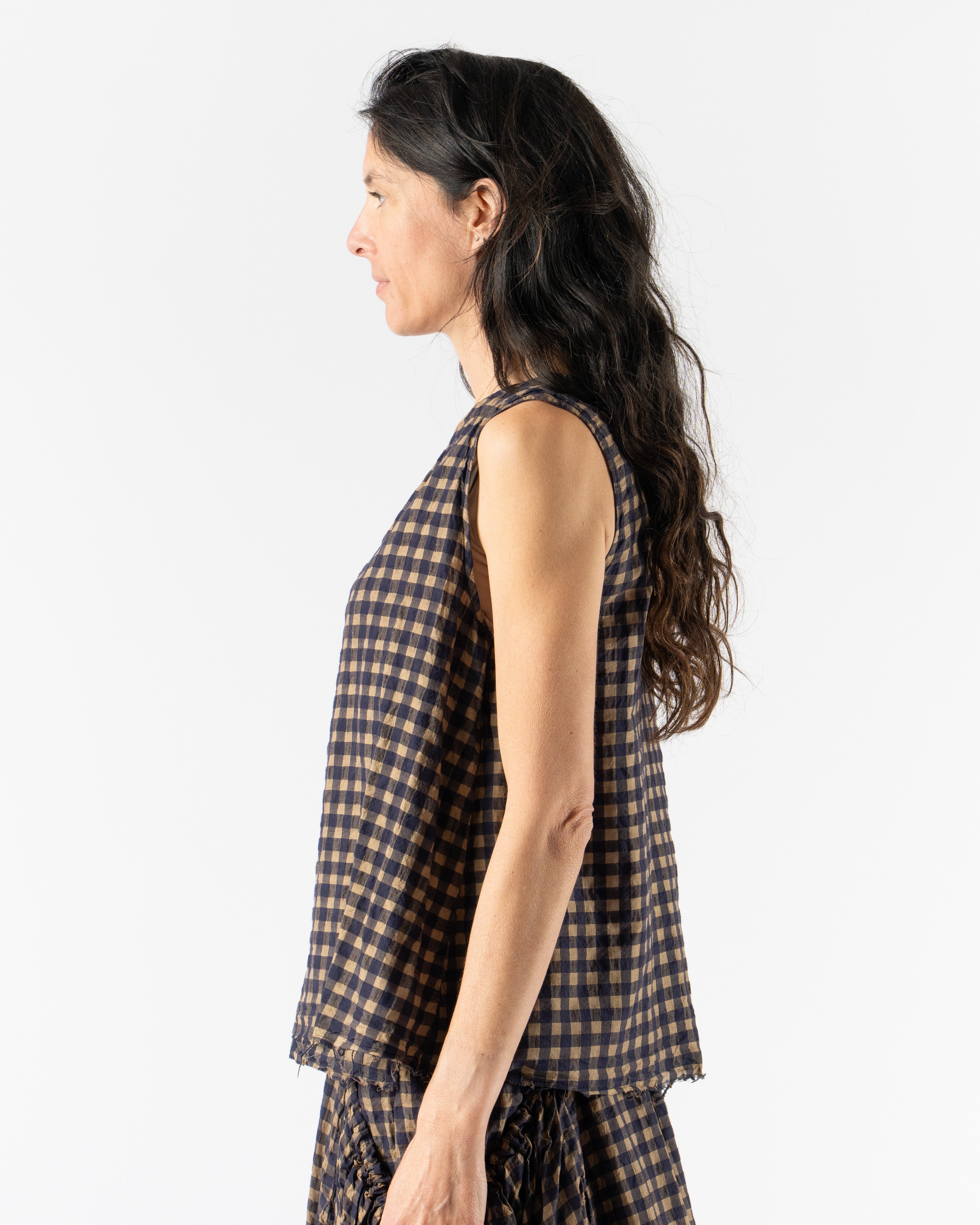 Quitan Sleeveless Top in Tea Deep Navy