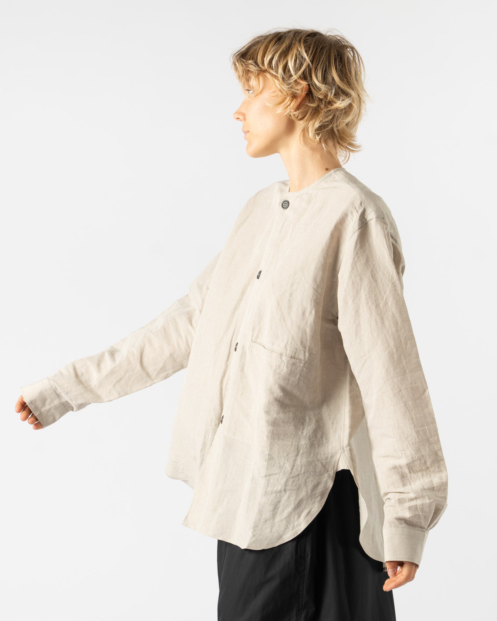 Sofie D'Hoore Barna Henley Shirt in Natural