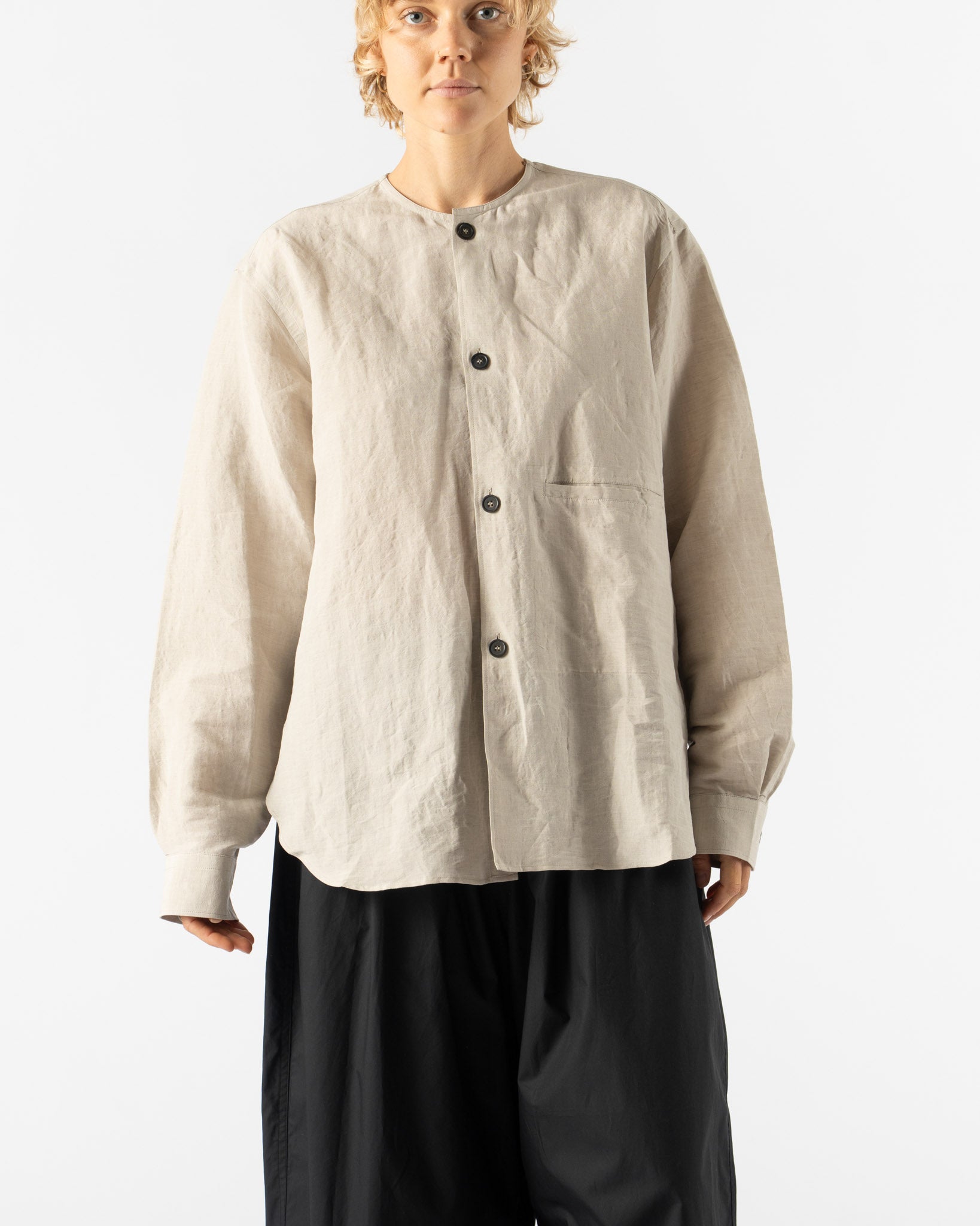 Sofie D'Hoore Barna Henley Shirt in Natural