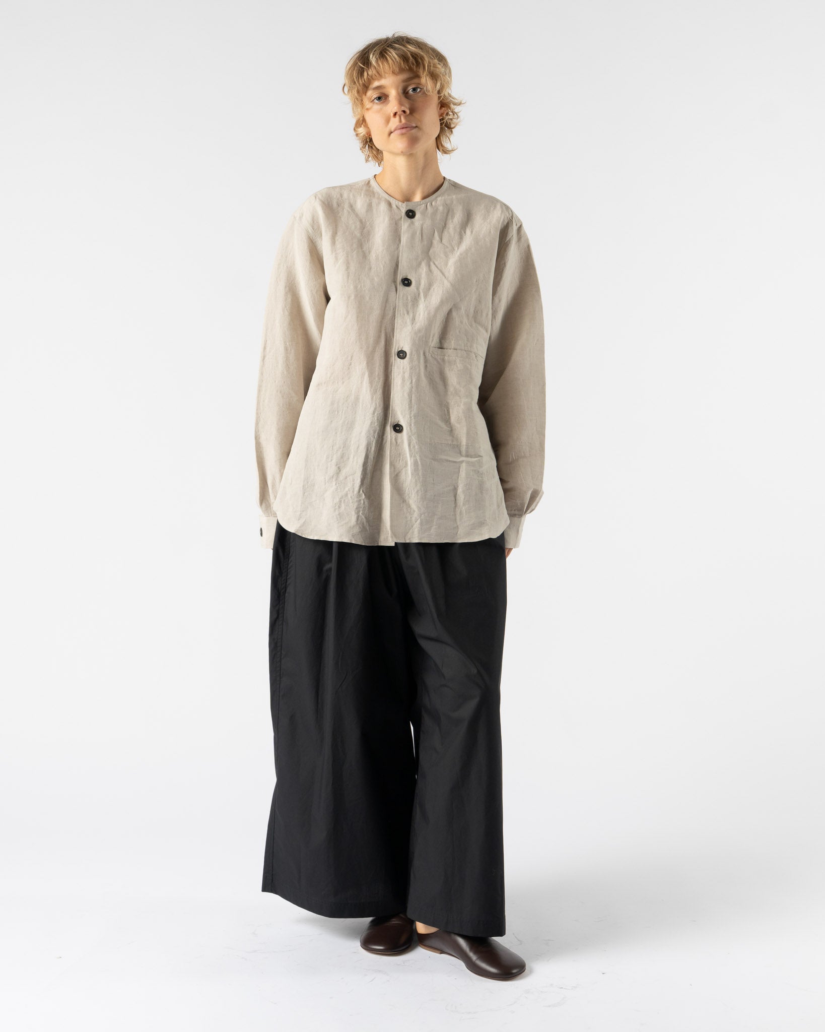 Sofie D'Hoore Barna Henley Shirt in Natural