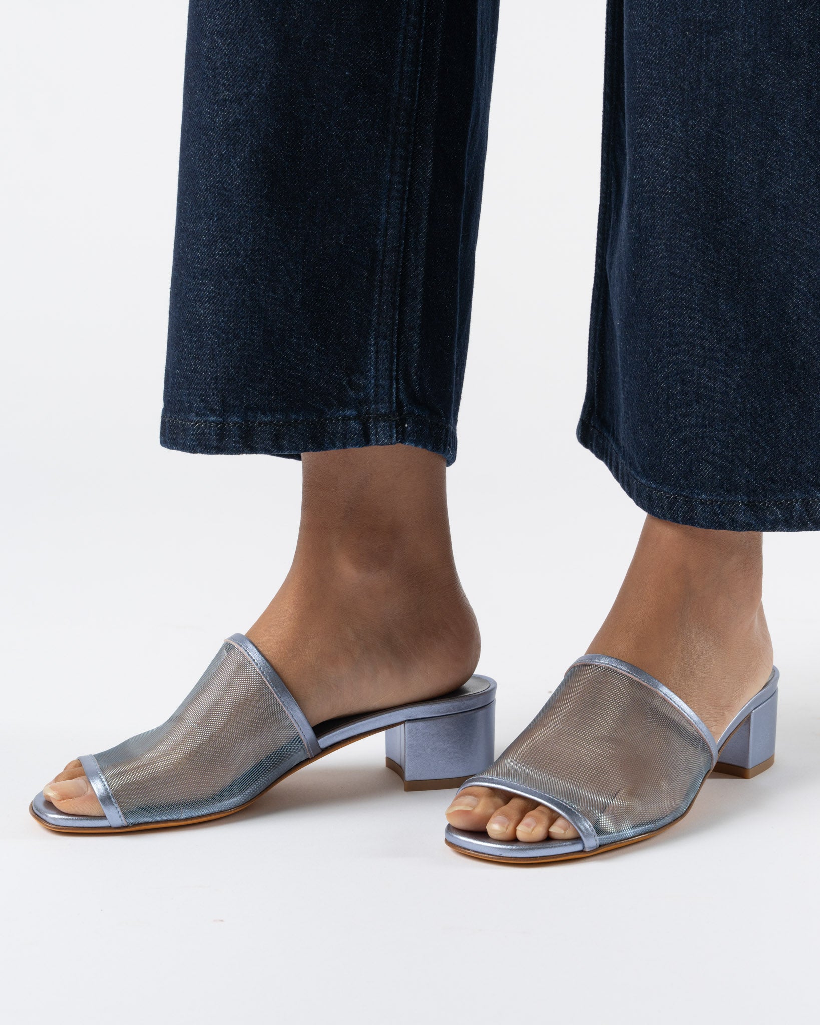 Maryam Nassir Zadeh Sophie Mesh Slide in Iris