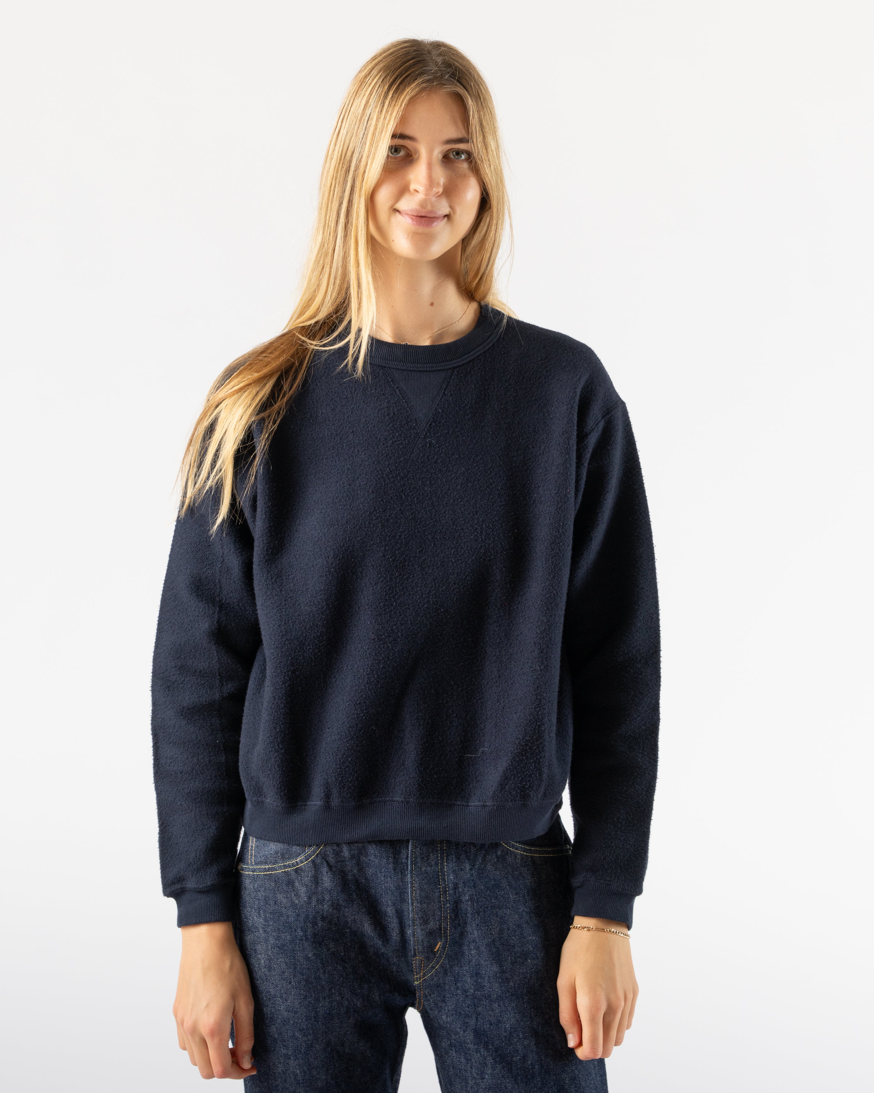 Sunray-Hina-Reversed-Fleece-Crew-Neck-Sweatshirt-in-Dark-Navy-Curated-at-Jake-and-Jones-Santa-Barbara-Boutique
