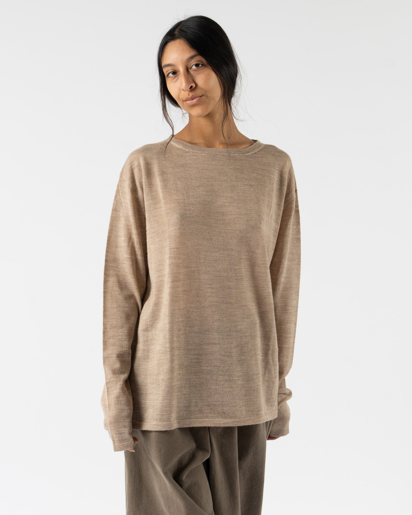 Lauren Manoogian Super Fine Crewneck in Oak Curated at Jake and Jones