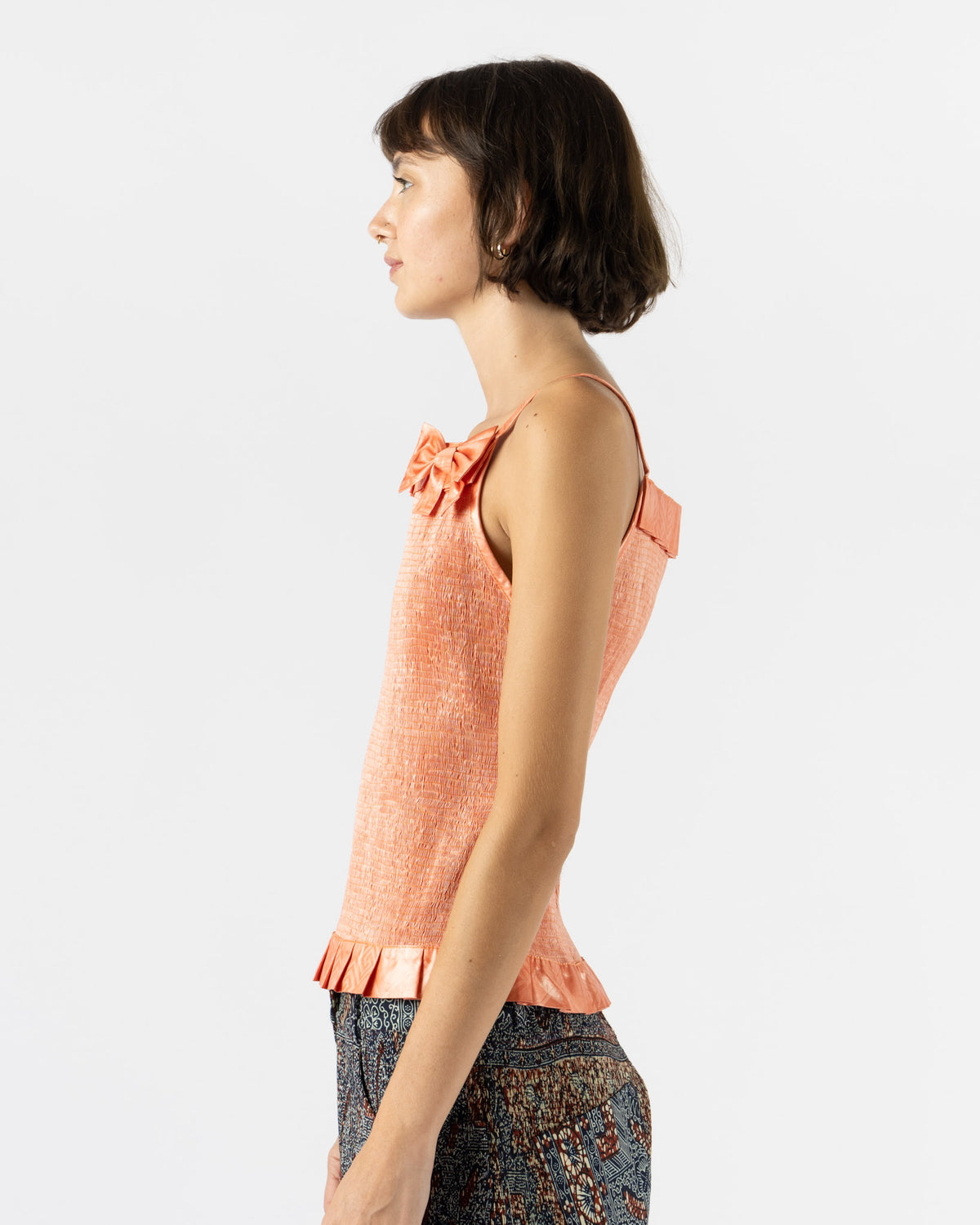 Super Yaya Audrey Square Top in Bazin Orange
