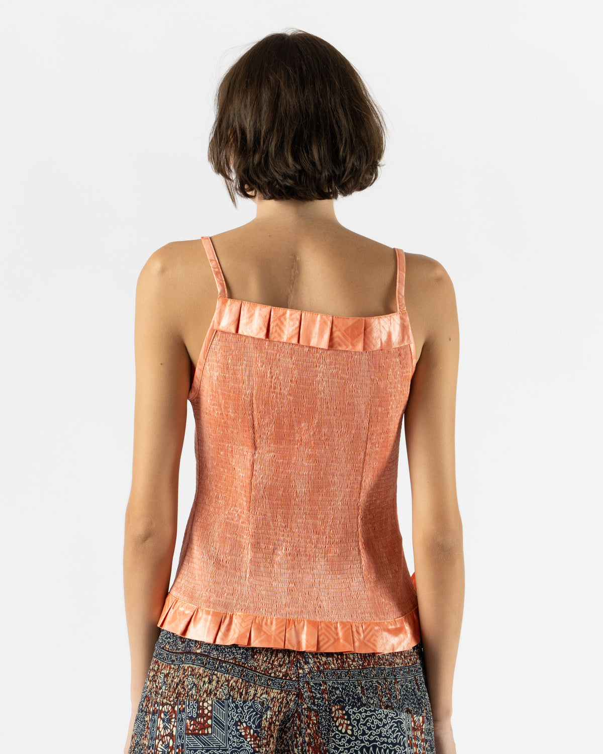 Super Yaya Audrey Square Top in Bazin Orange