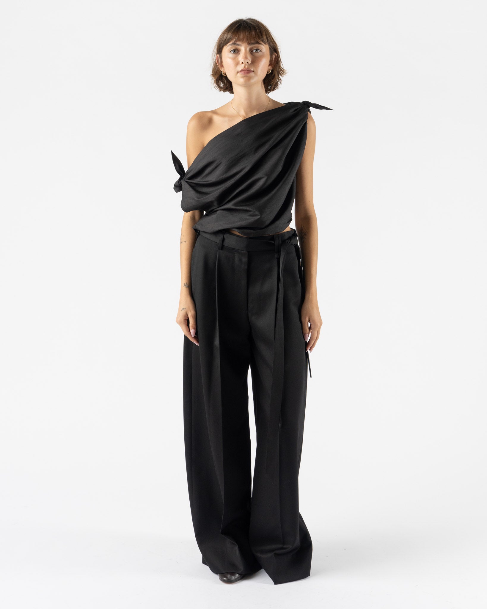 Chelsea Mak Swan Top in Black