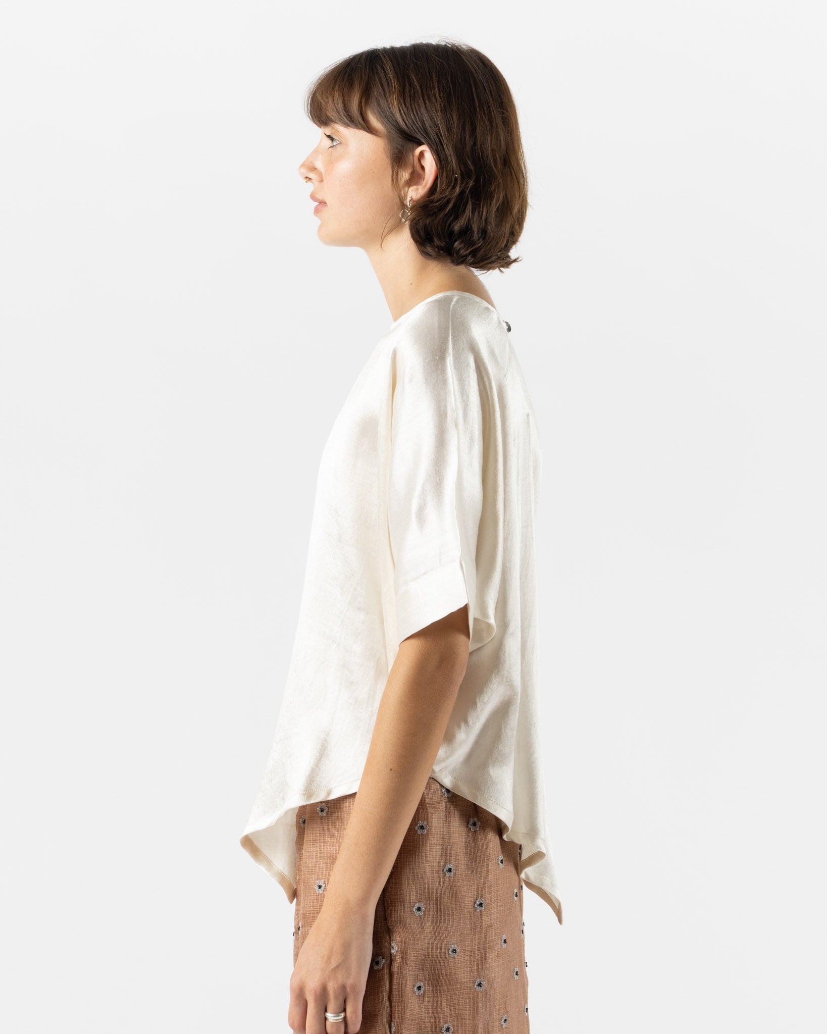 Tigra Tigra Cuffed Tee in White