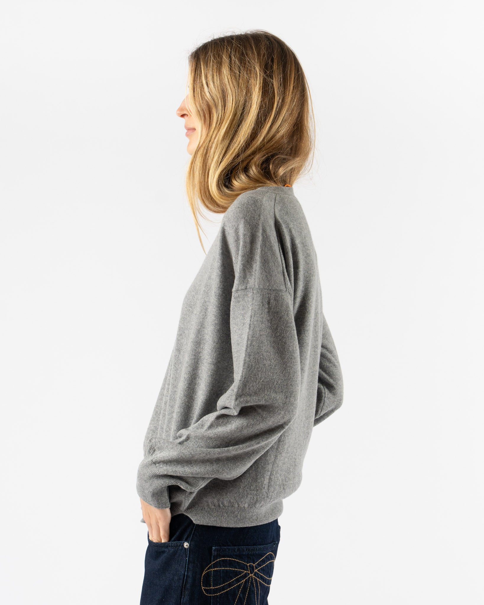 &Daughter Tahra V-Neck in Flannel Grey