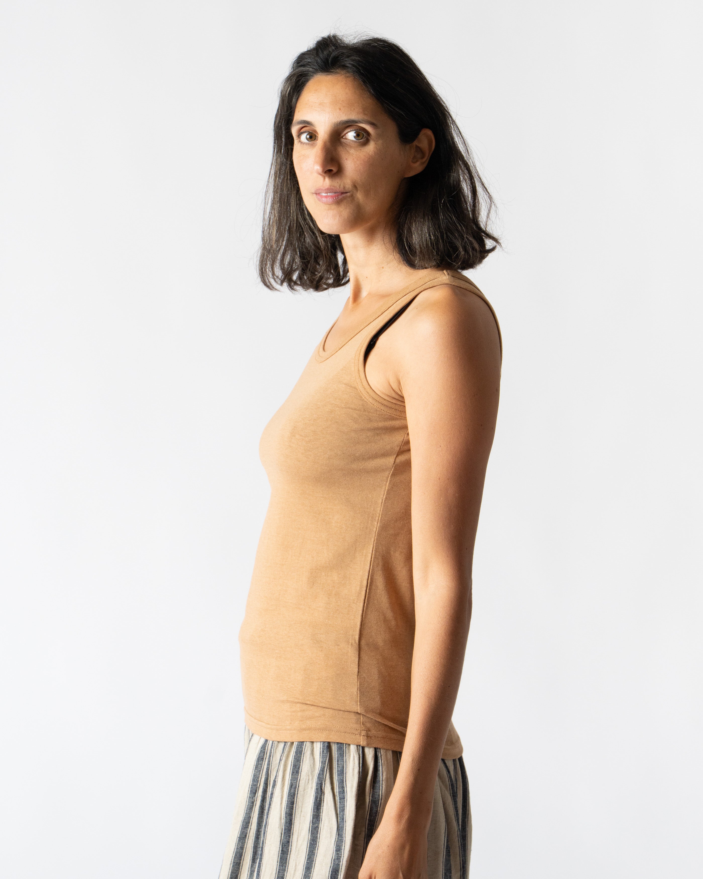 Ichi Antiquités Tank Top in Camel