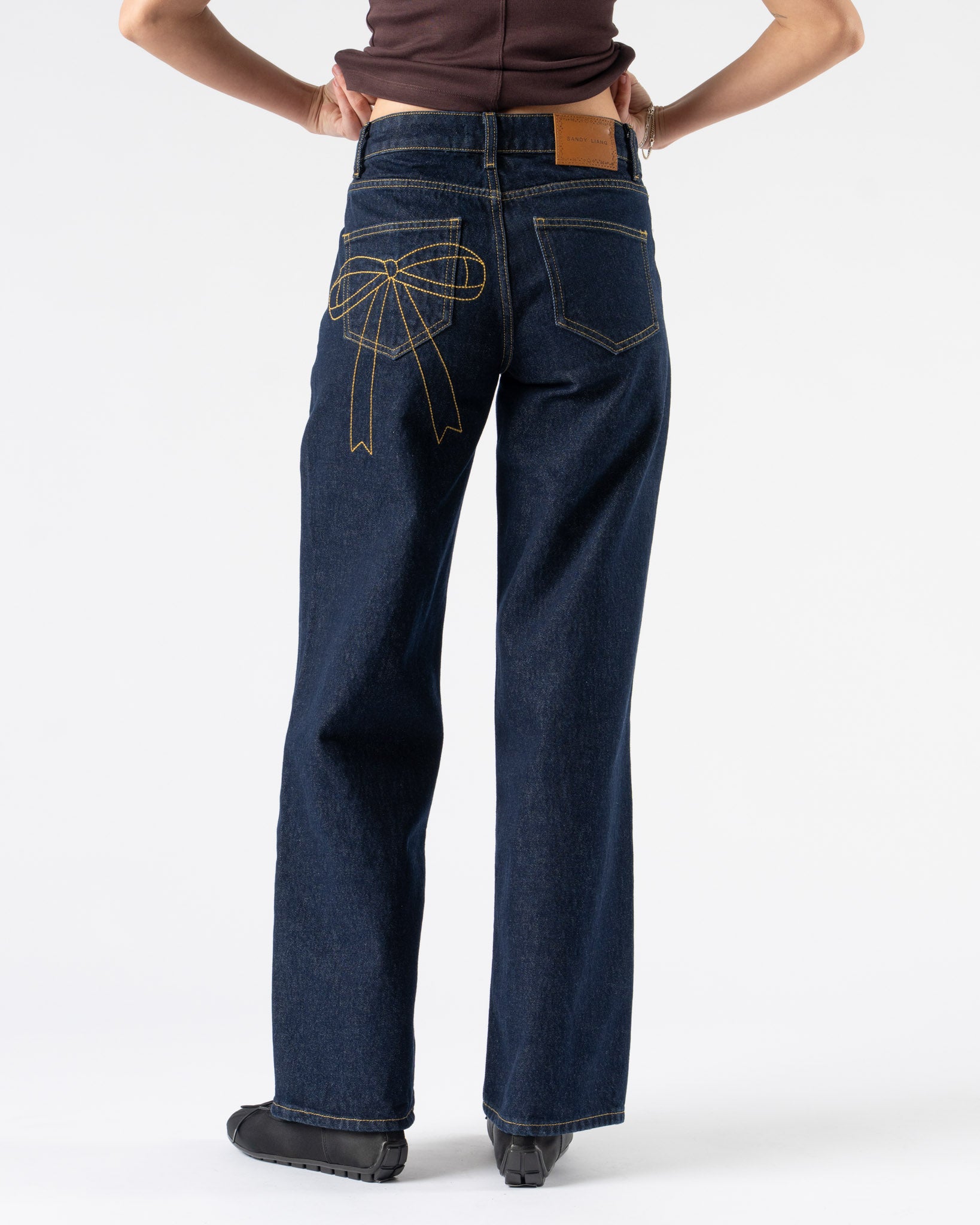 Sandy Liang Taro Jeans in Indigo
