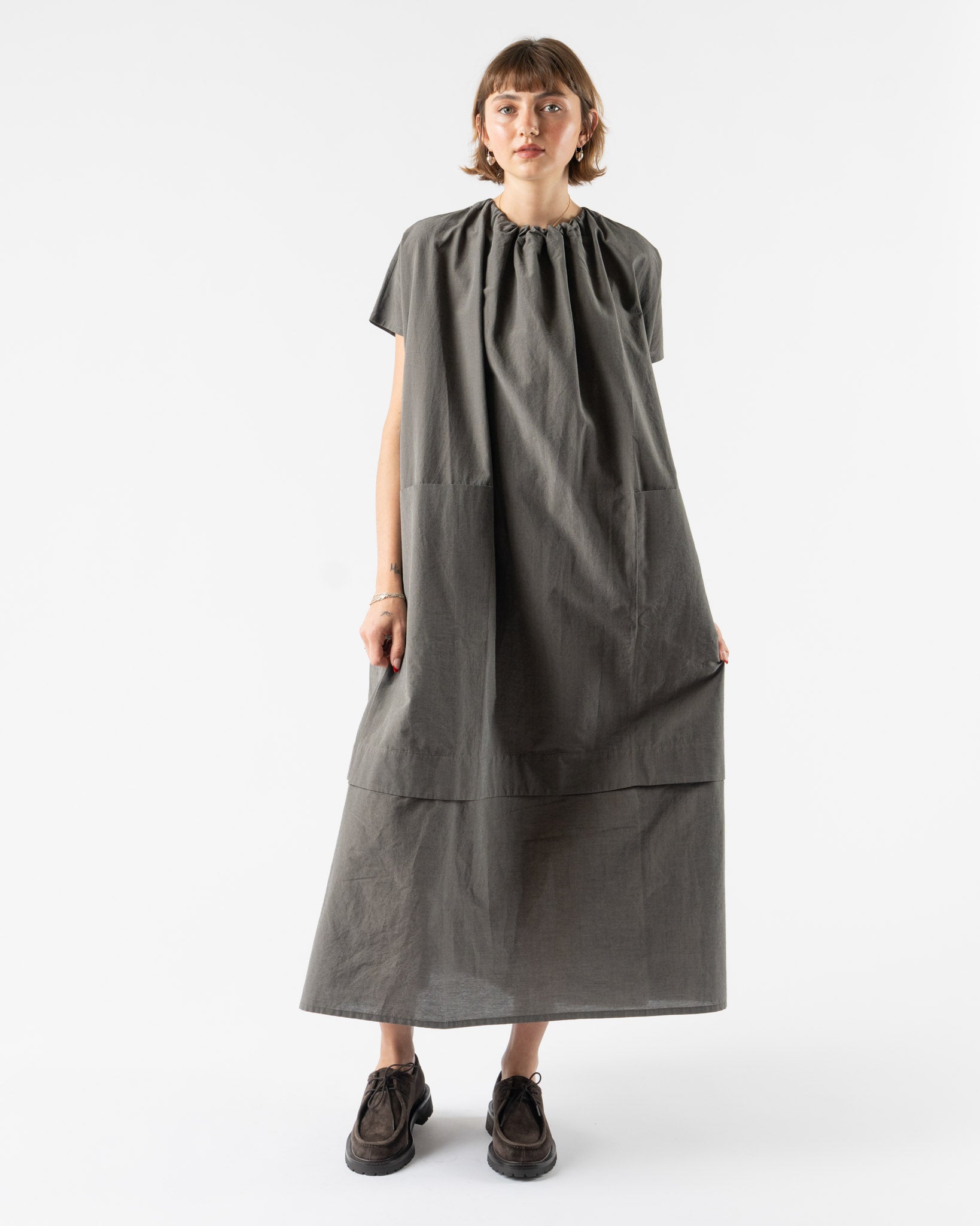 Toogood The Poet Dress in Cotton Silk Pencil Curated at Jake and Jones