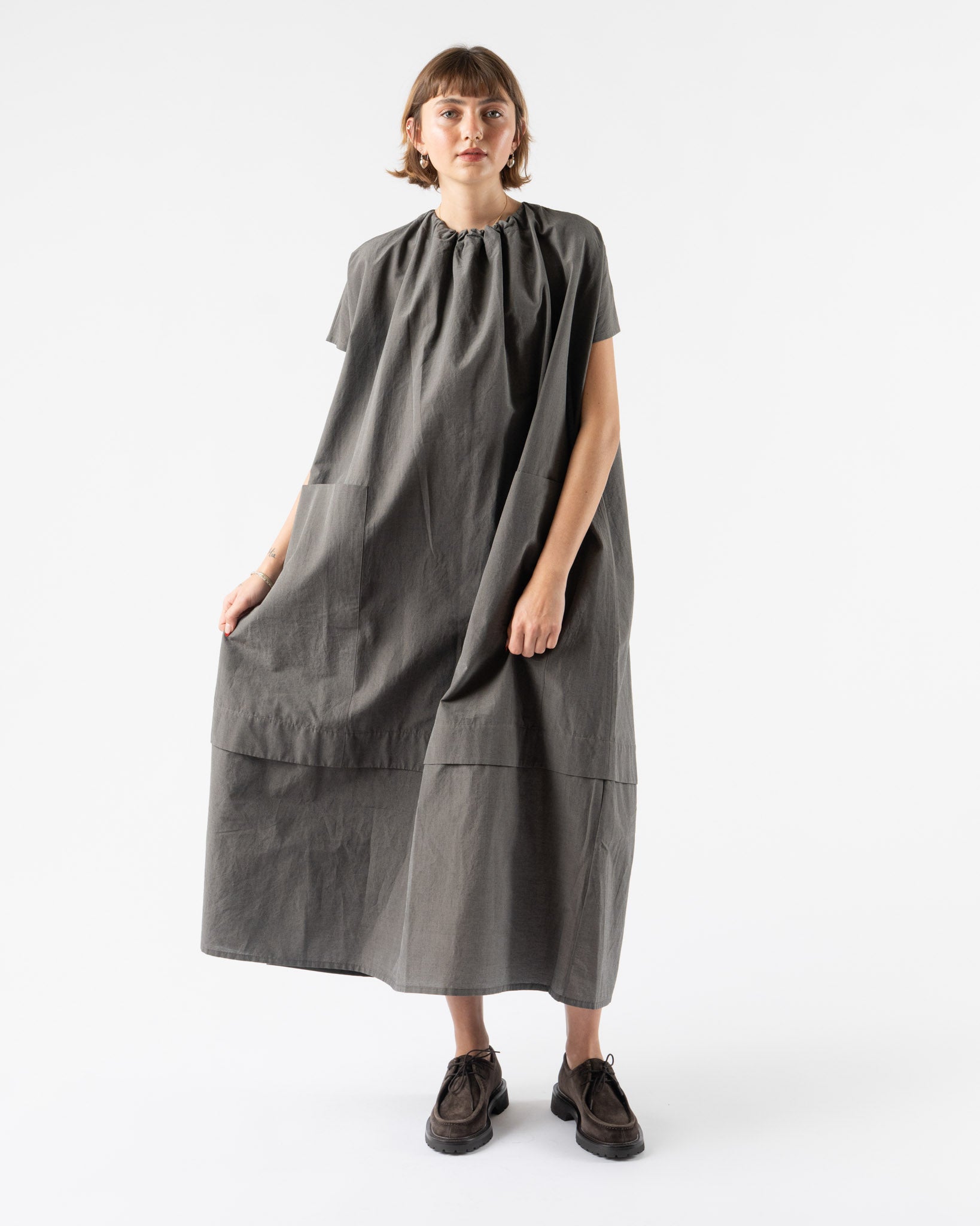 Toogood The Poet Dress in Cotton Silk Pencil