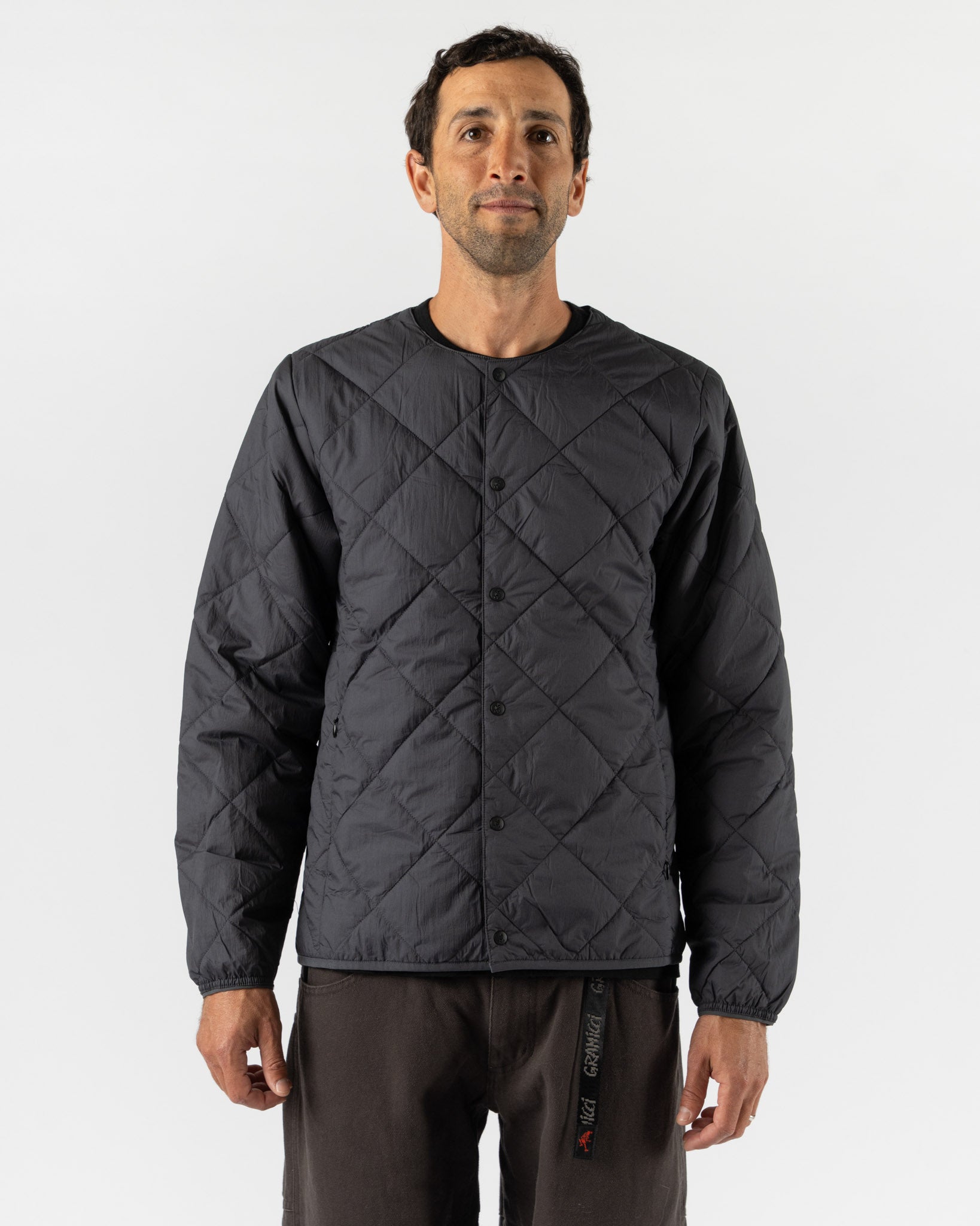 Gramicci Thermal Insulation Quilted Jacket in Black Curated at