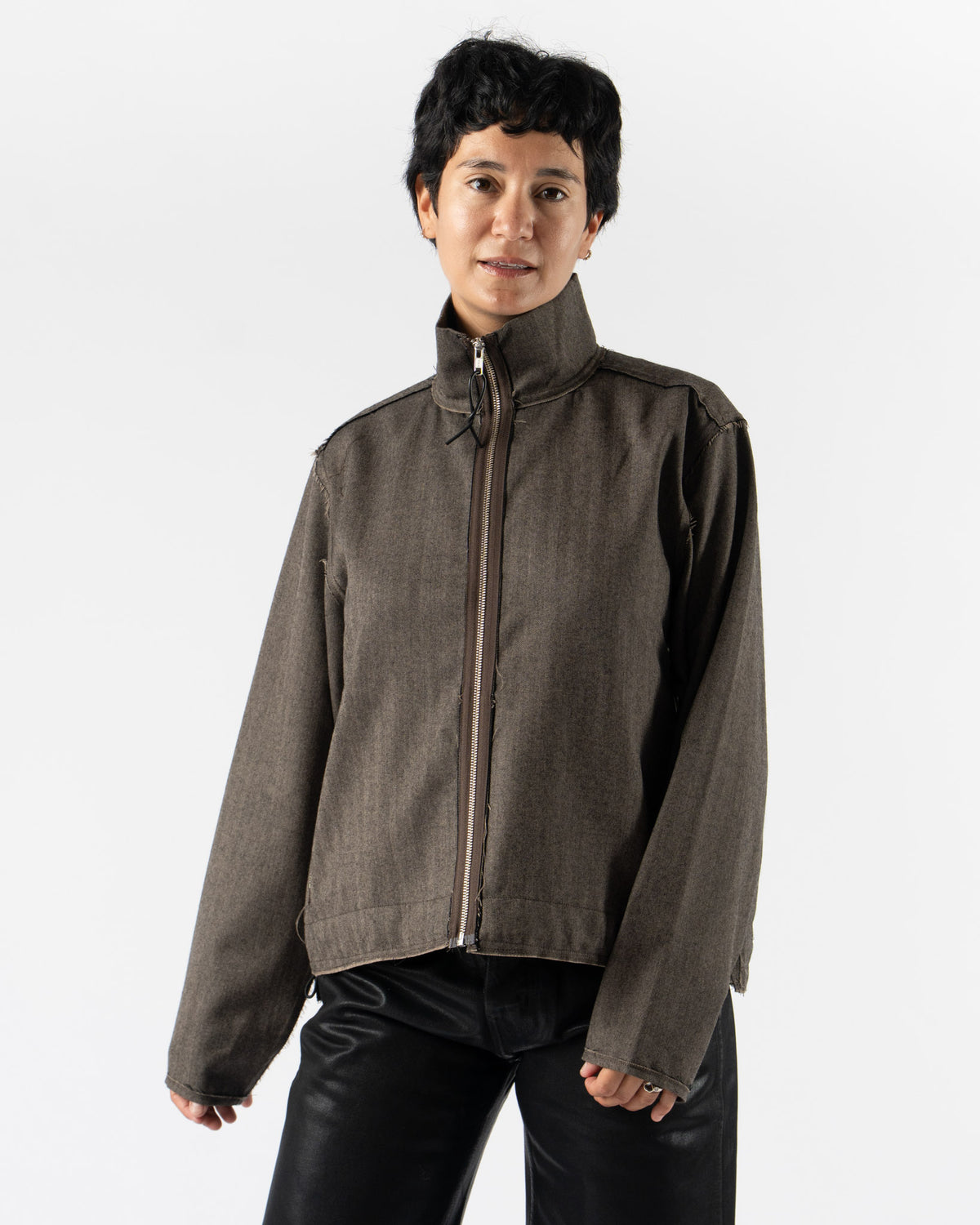 Camiel Fortgens Track Jacket in Brown Curated at Jake and Jones
