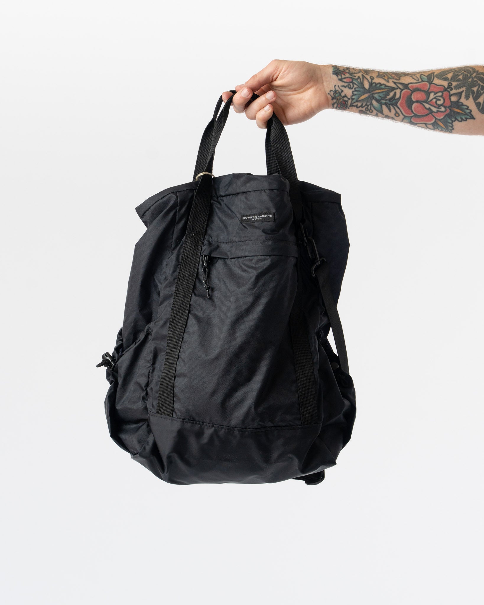 Engineered Garments UL 3-Way Bag in Dark Navy Nylon Micro Ripstop