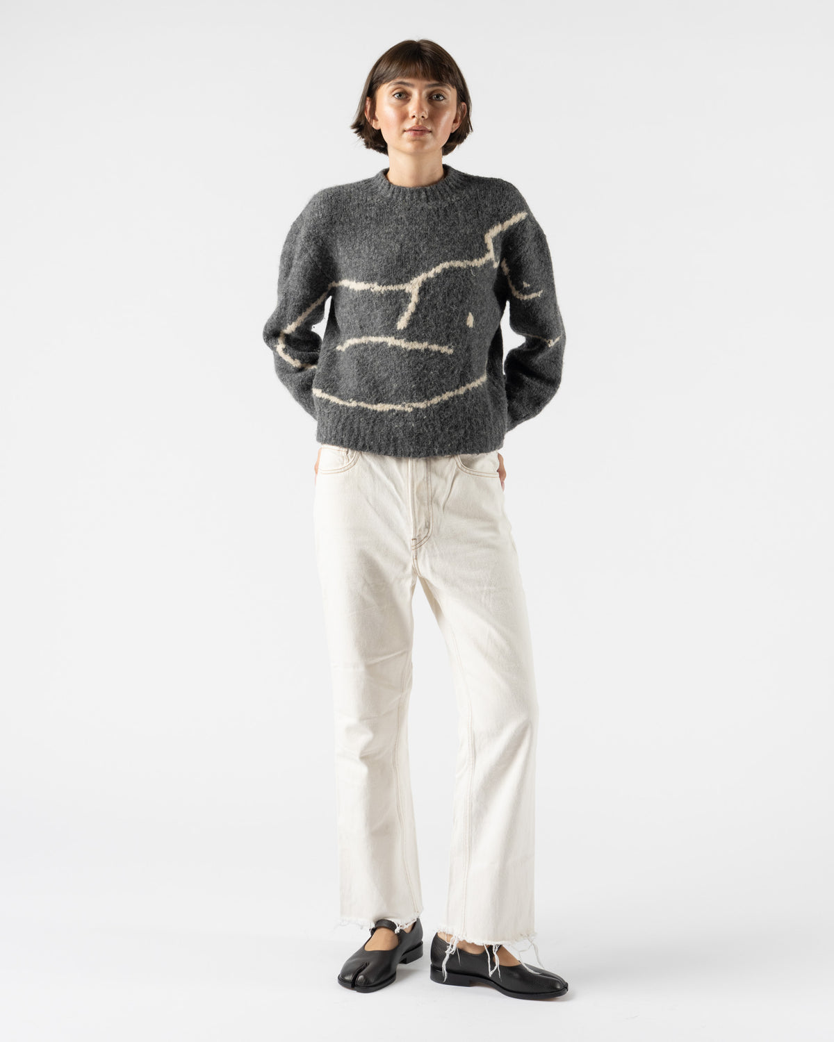 Pre-Owned: TRAVE Ivory Denim Pant