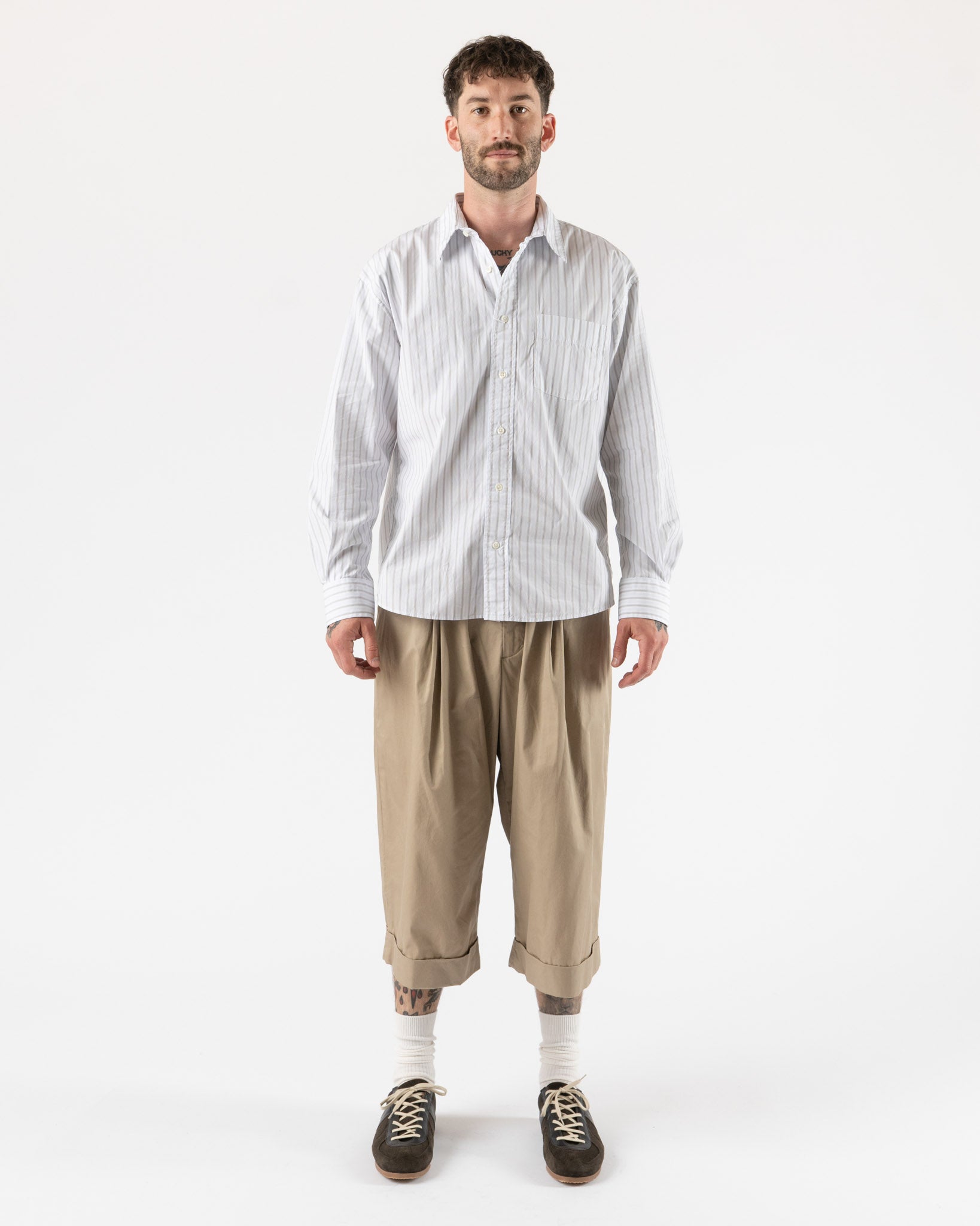Engineered Garments WP 3/4 Pant in Khaki High Count Twill