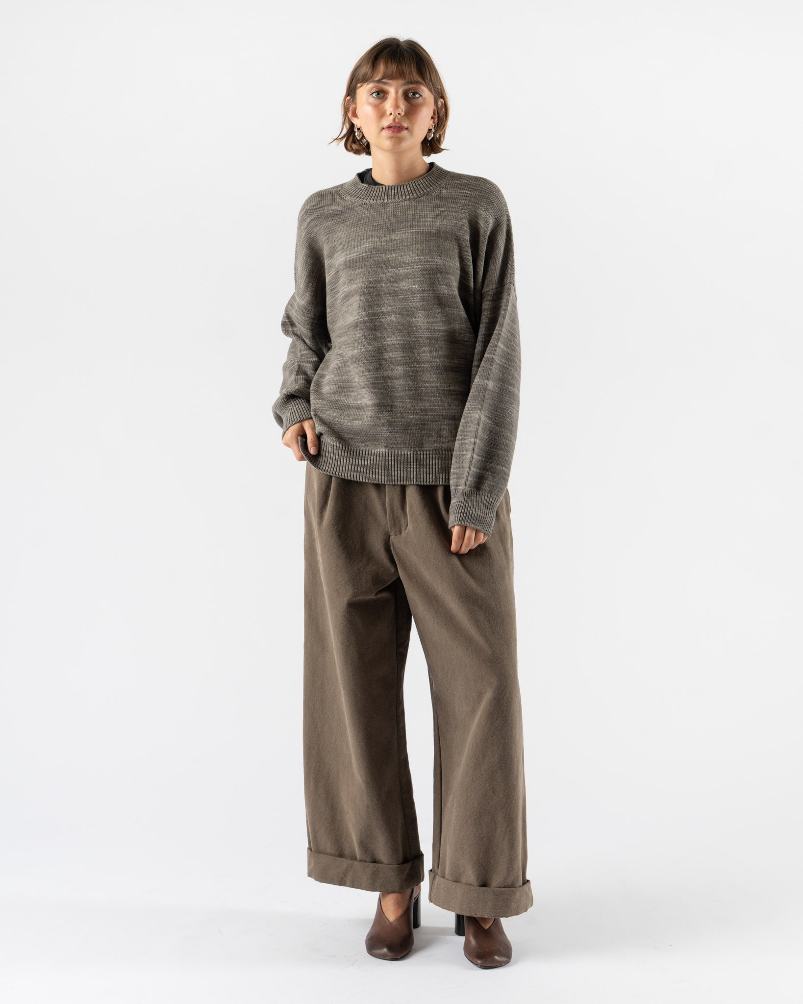 Lauren Manoogian Watercolor Crewneck in Rock