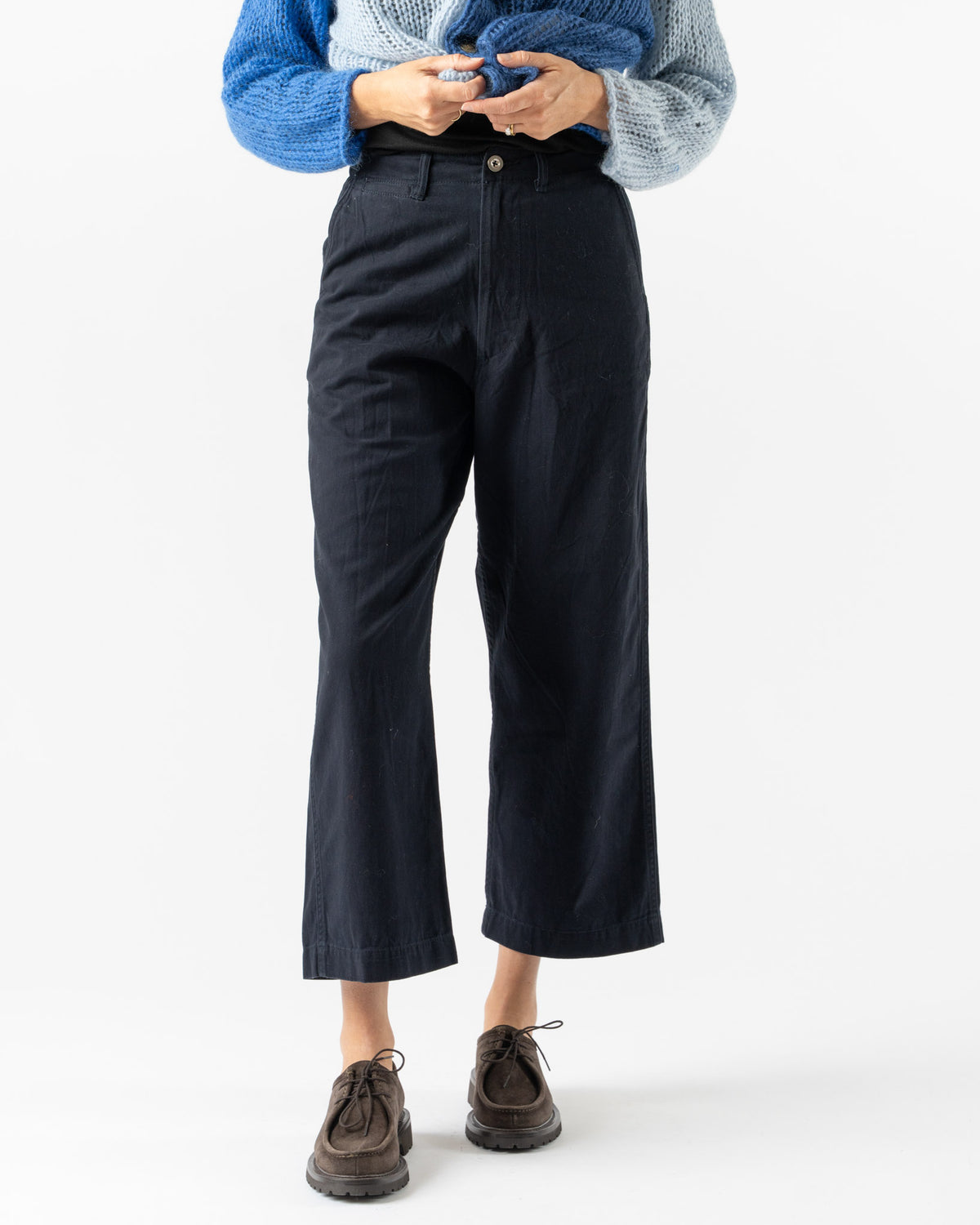 Beams Boy Wide Chino Pants in Navy Curated at Jake and Jones