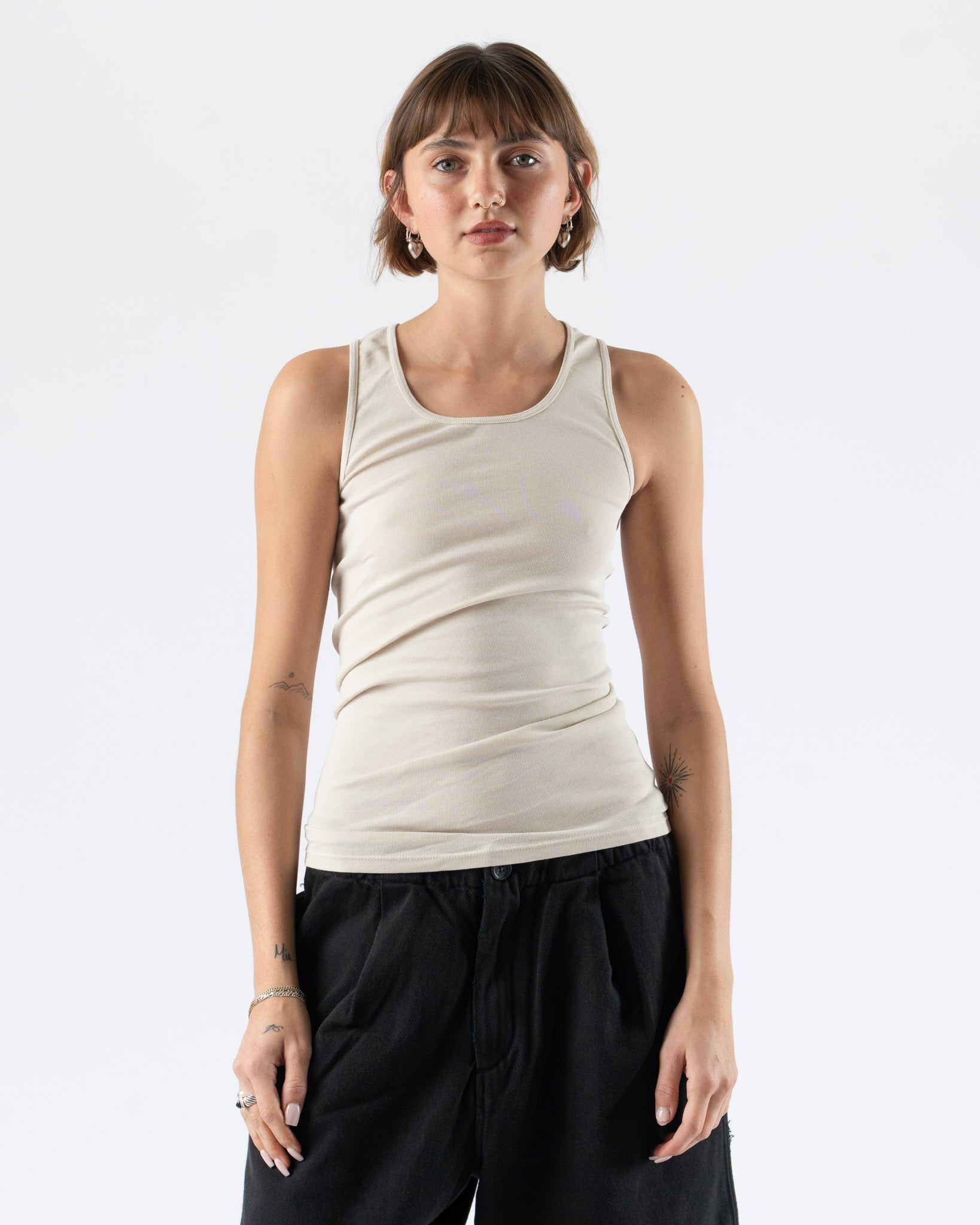 Lauren Manoogian Rib Tank in Greige