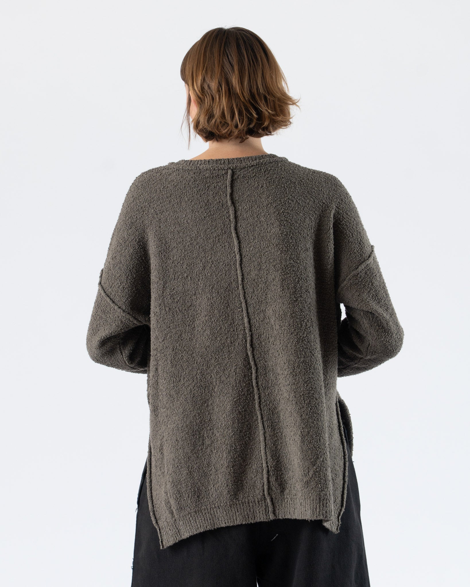 Lauren Manoogian Boucle Crewneck in Rock