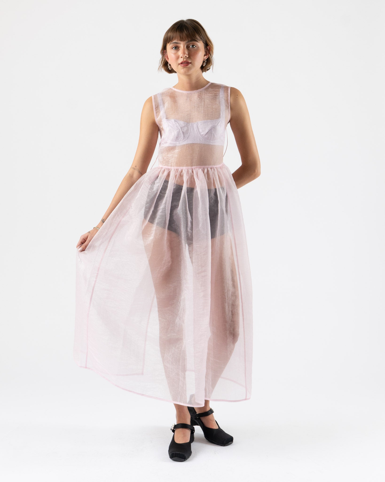 Cecilie Bahnsen Camilla Overlay Blush Pink Liquid Myrtia