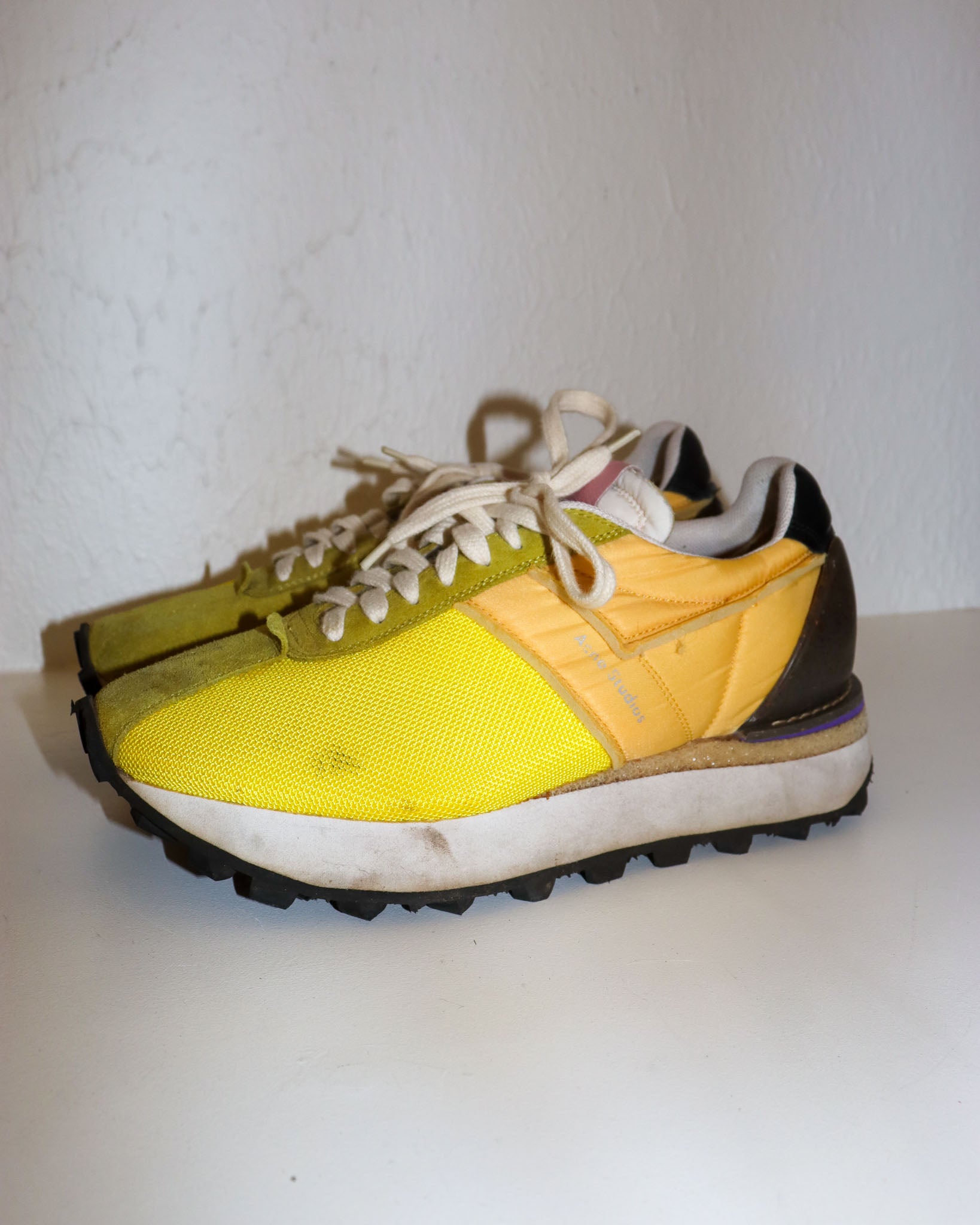 Pre-owned: Acne Studios Barric Deconstructed Sneaker in Yellow
