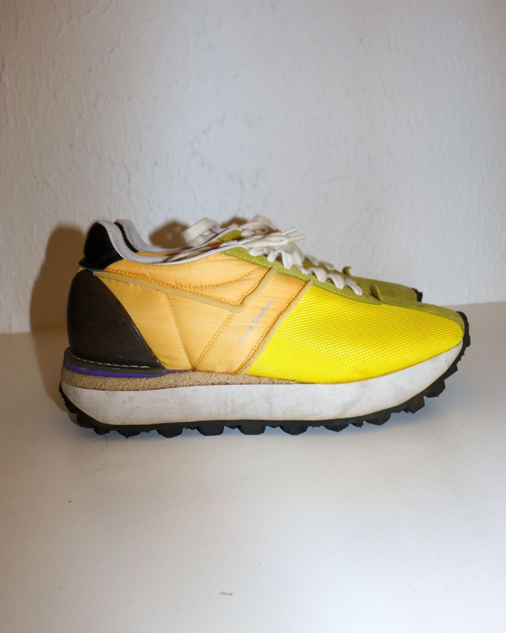 Pre-owned: Acne Studios Barric Deconstructed Sneaker in Yellow