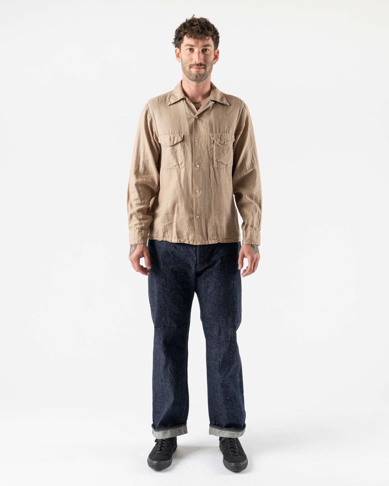T.T. Open Collar Shirt in Yakusugi