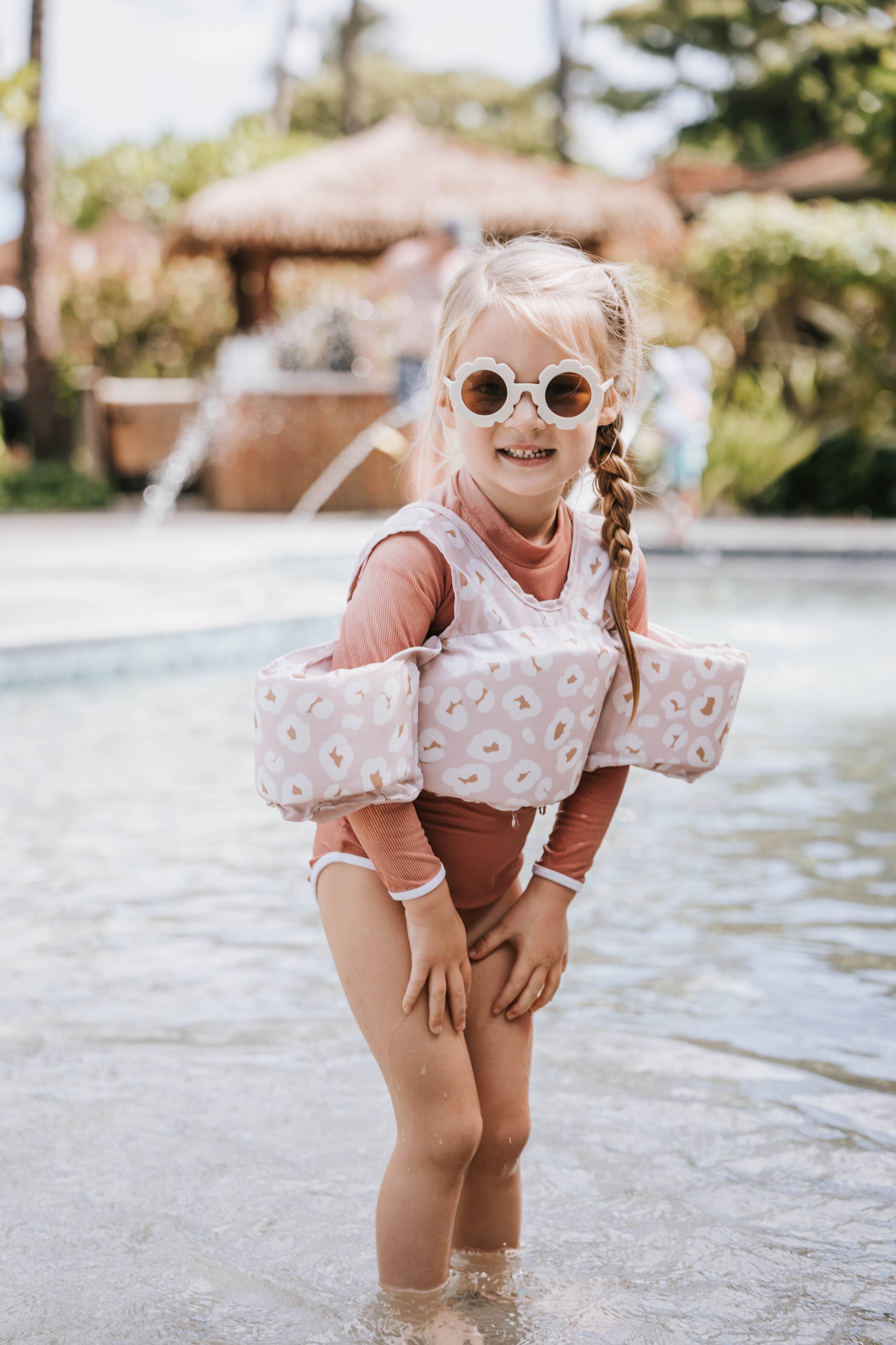 ava + oliver Swim Float in Sage Checker