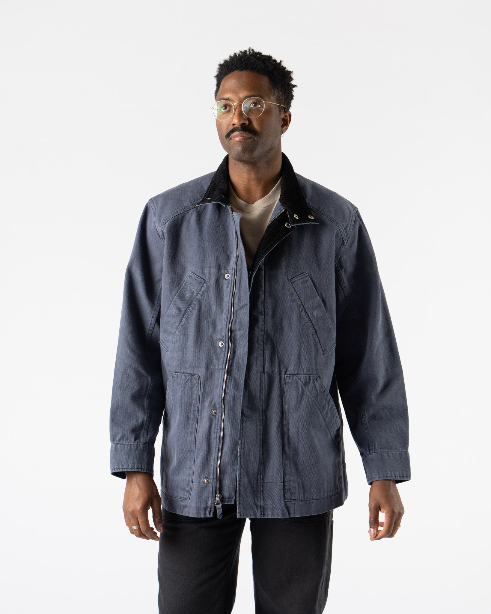 Alex Mill Garment Dyed Work Jacket in Dark Navy Curated at Jake and Jones Alex Mill Garment Dyed Work Jacket in Dark Navy Curated at Jake and Jones