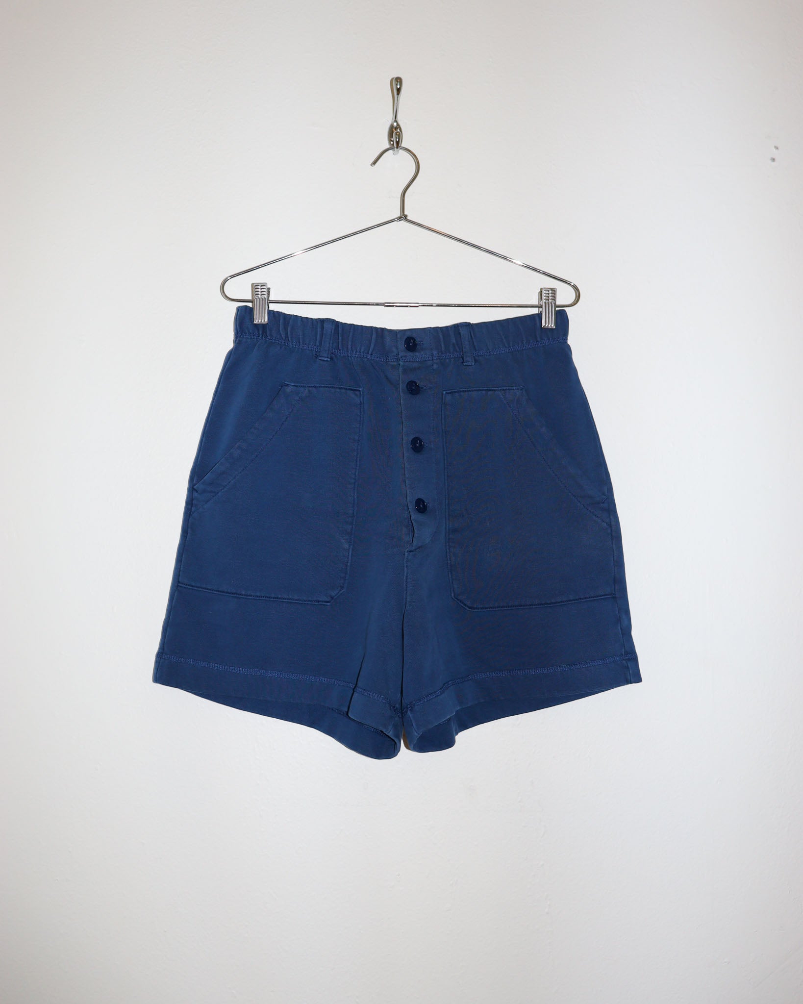 Pre-owned: Alex Mill Cotton Track Short in Blue
