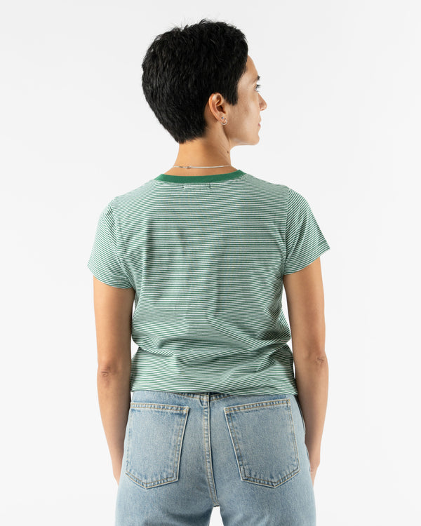 Alex Mill Prospect Tee in Green/White