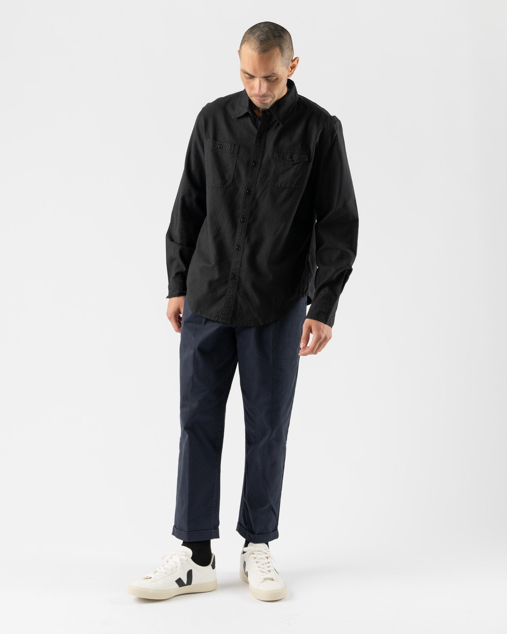 Alex Mill Utility Shirt in Washed Black