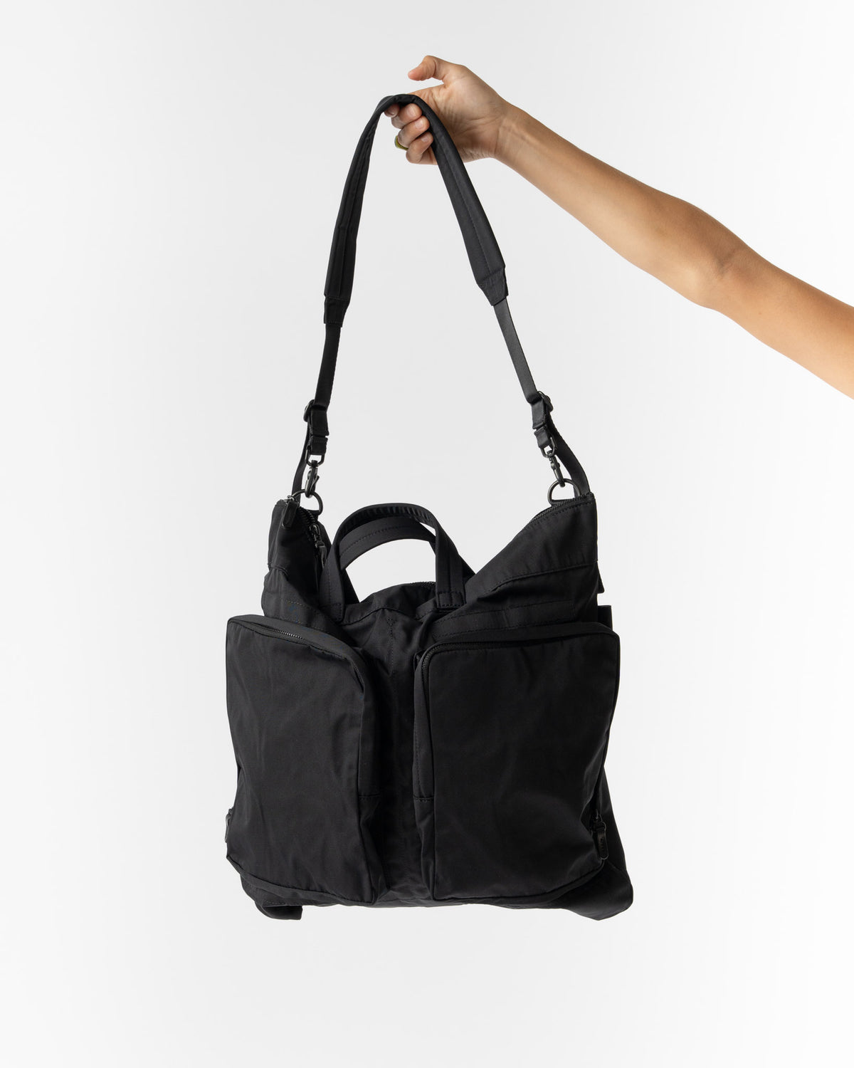 Amiacalva Gabardine Helmetbag in Black Curated at Jake and Jones