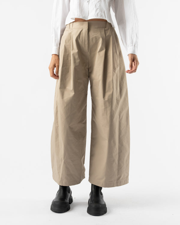 Amomento Two Tuck Balloon Pants in Beige
