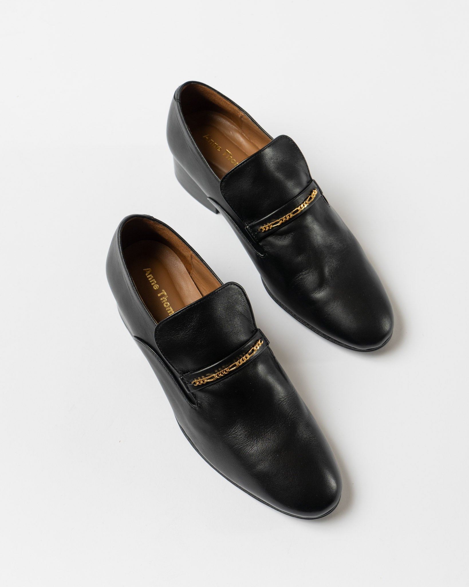 Anne Thomas Montana Loafer in Calf Black