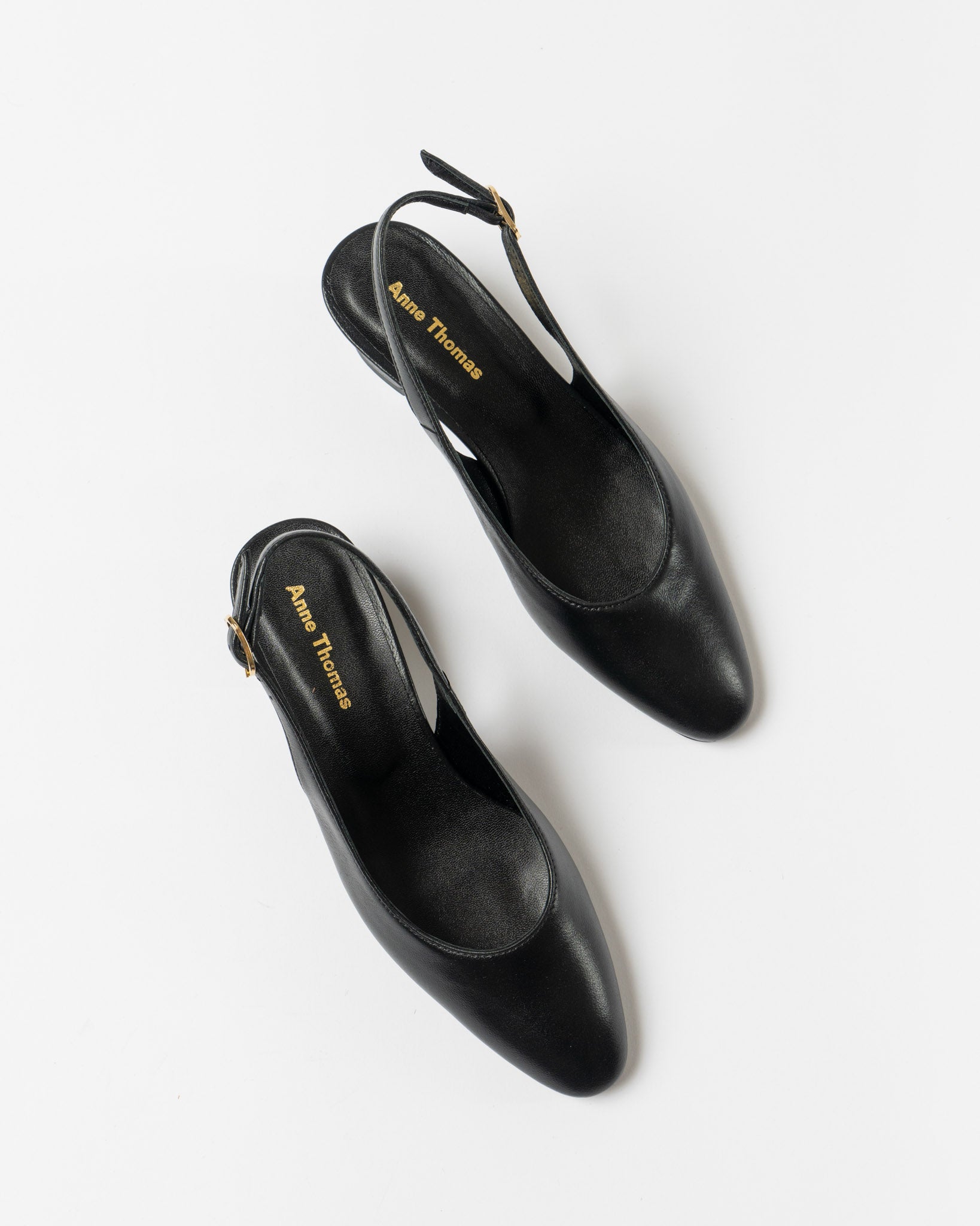 Anne Thomas Anita Slingback in Nappa Black