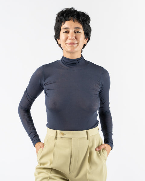 Namu Shop - Auralee High Gauge Sheer Rib Turtle Neck L/S Tee