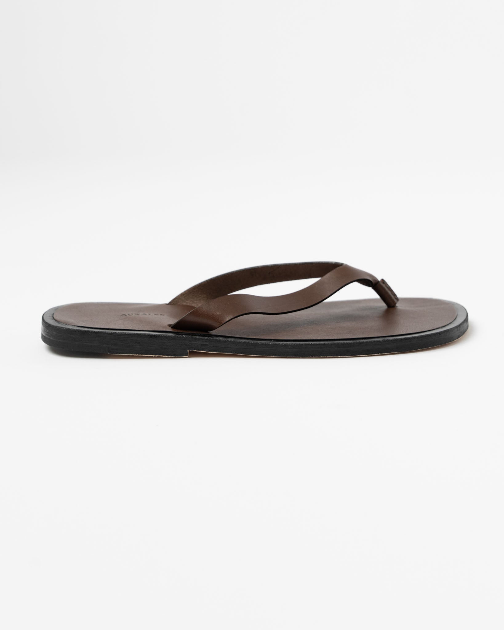 Auralee Leather Belt Sandals in Brown