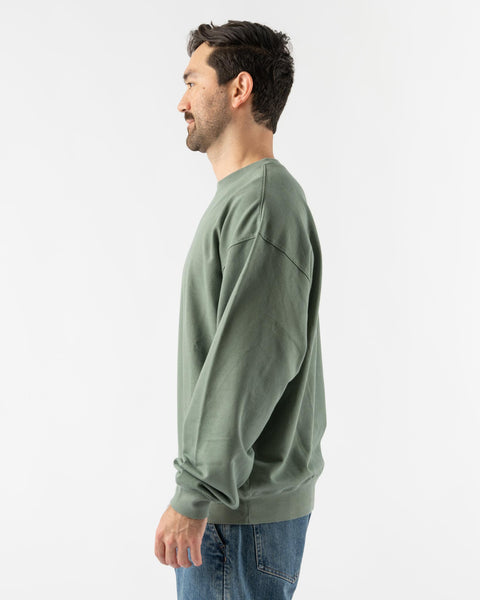 Auralee Super High Gauze Sweat Pullover in Dusty Green Curated at Jake and  Jones