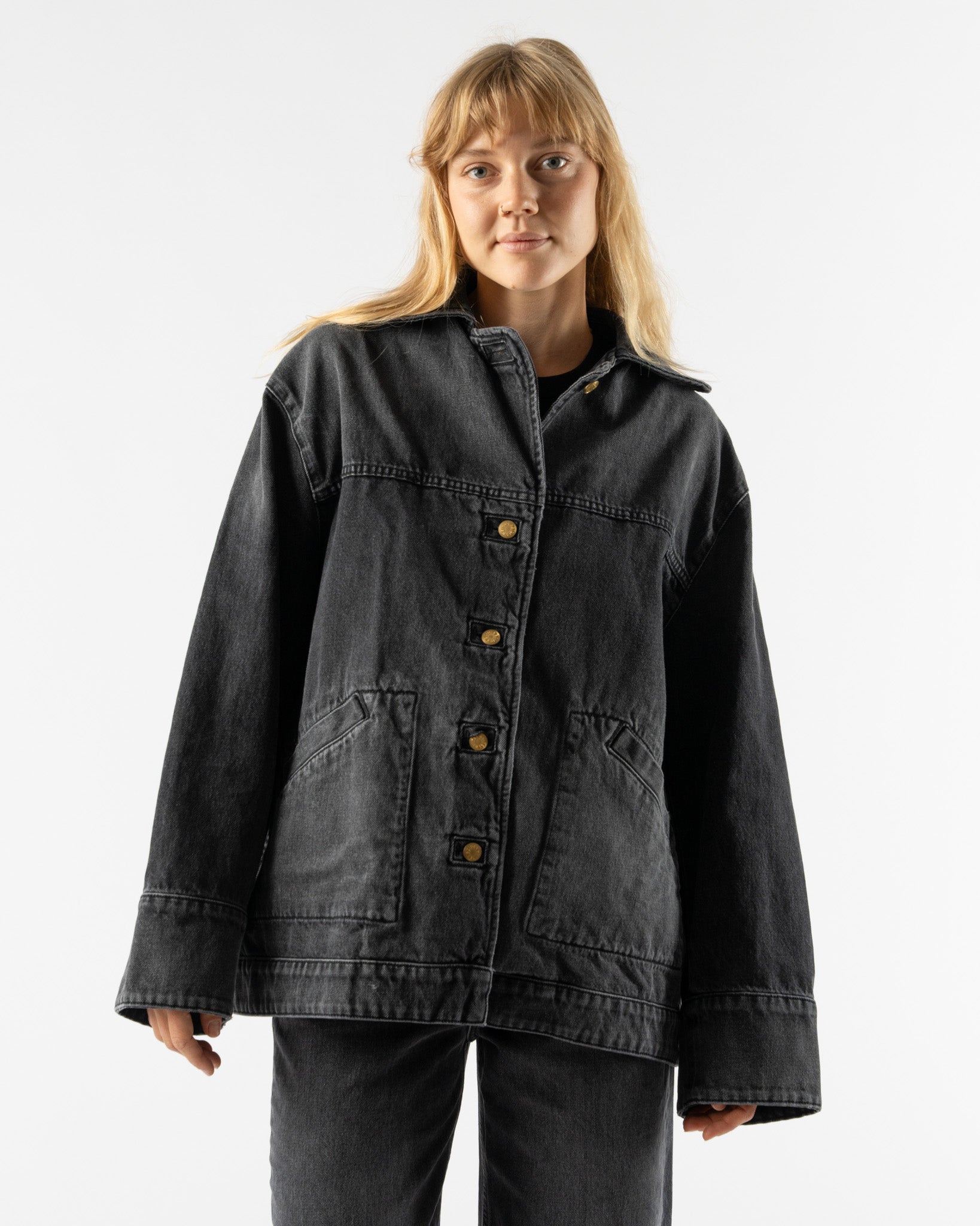 B Sides Stadium Jacket in Stil Black Curated at Jake and Jones