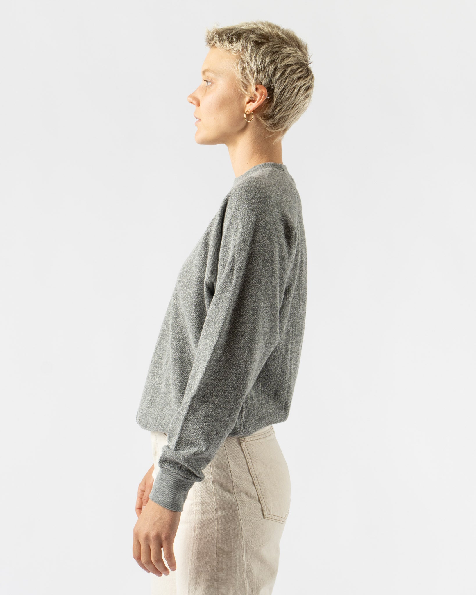 B Sides Crewneck Sweatshirt in Heather Grey