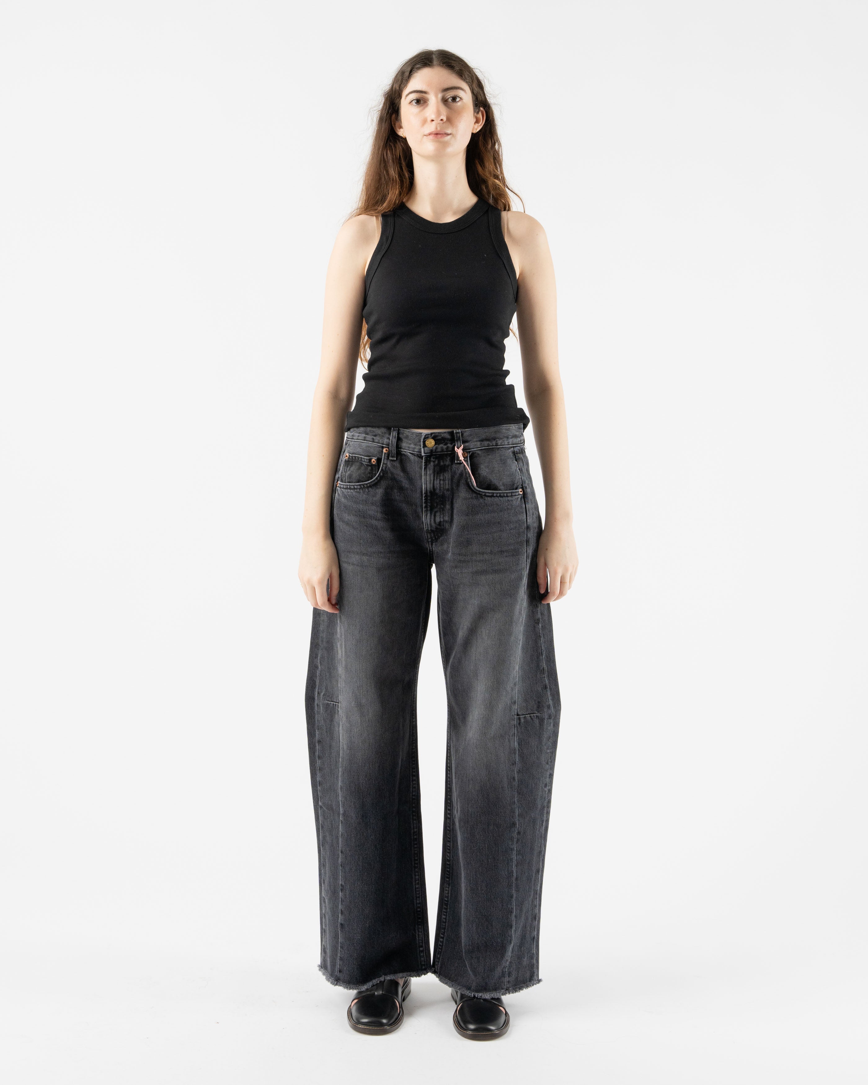 B Sides Rib Tank in Stil Black