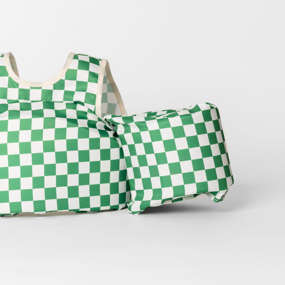 Drip Floats Green Checkered Kids Float