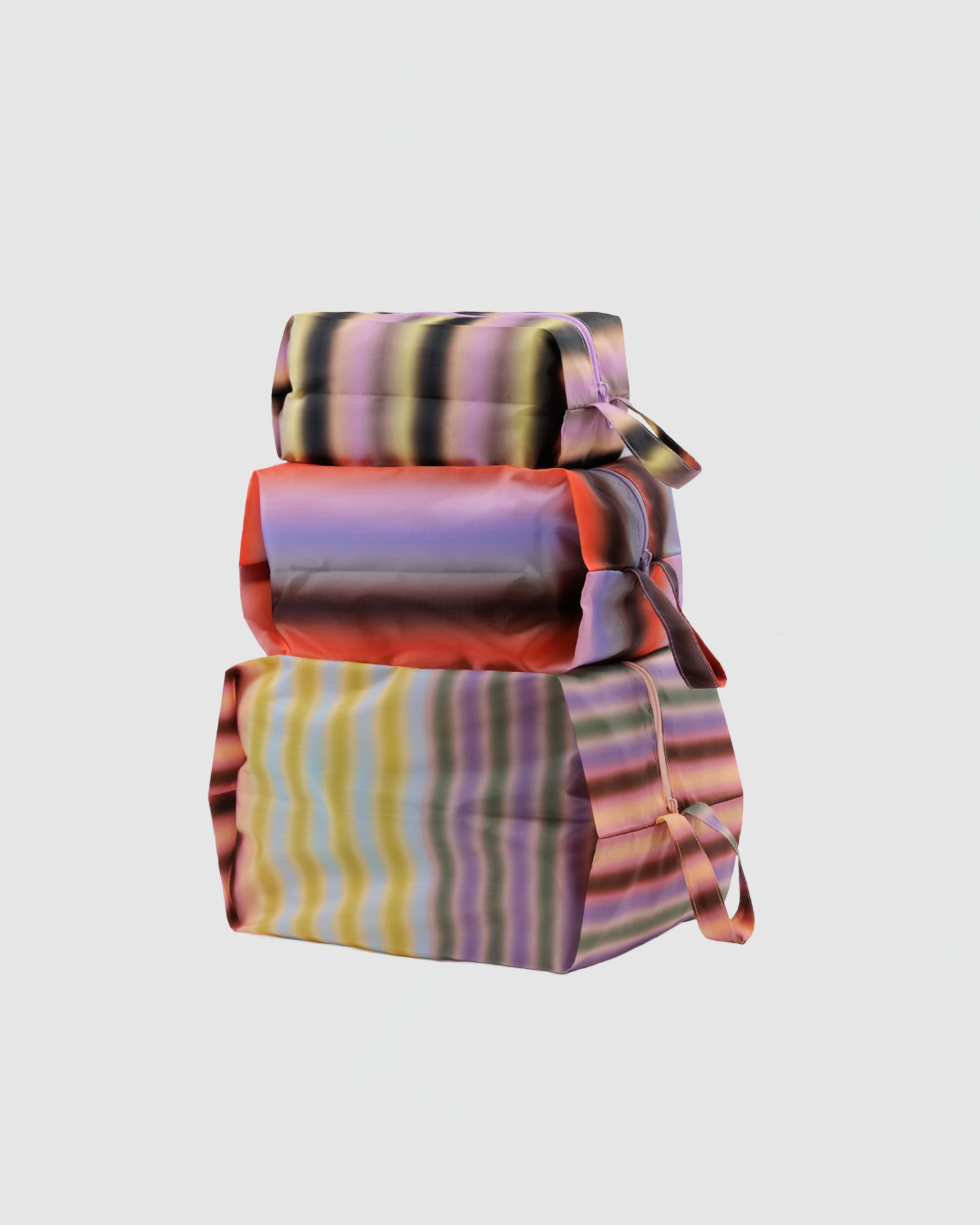 Baggu 3D Zip Set in Gradient Stripes