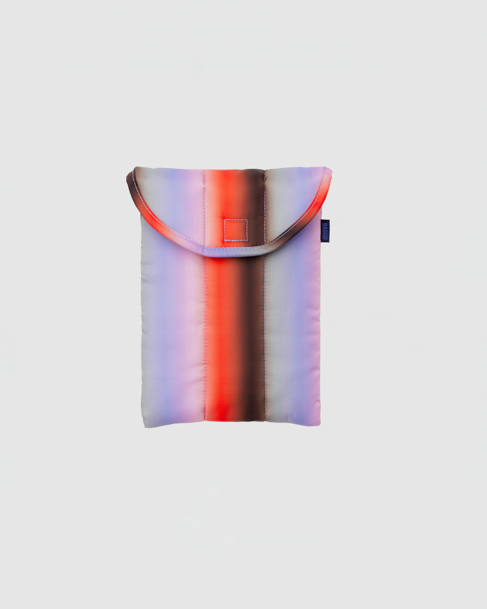 Baggu Puffy Tablet Sleeve 8" in Gradient Stripe Poppy & Lilac