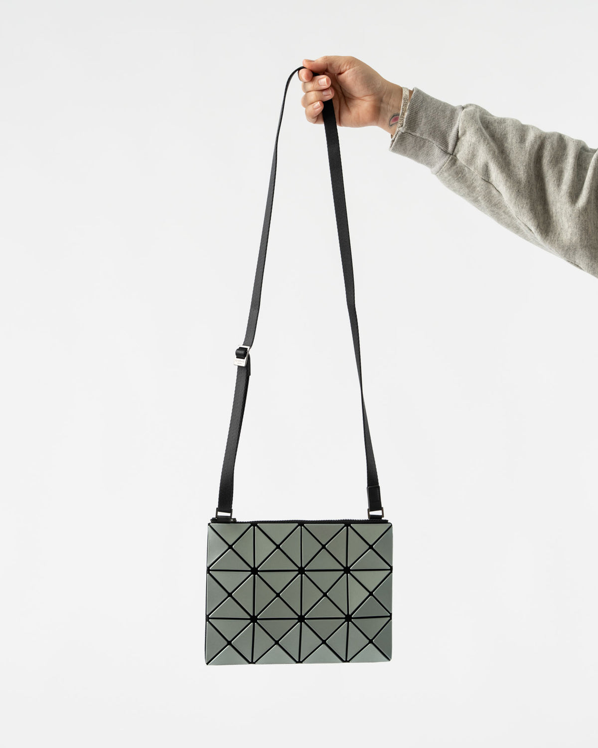 Bao Bao Lucent Metallic Geometric Crossbody Bag in Light Blue 