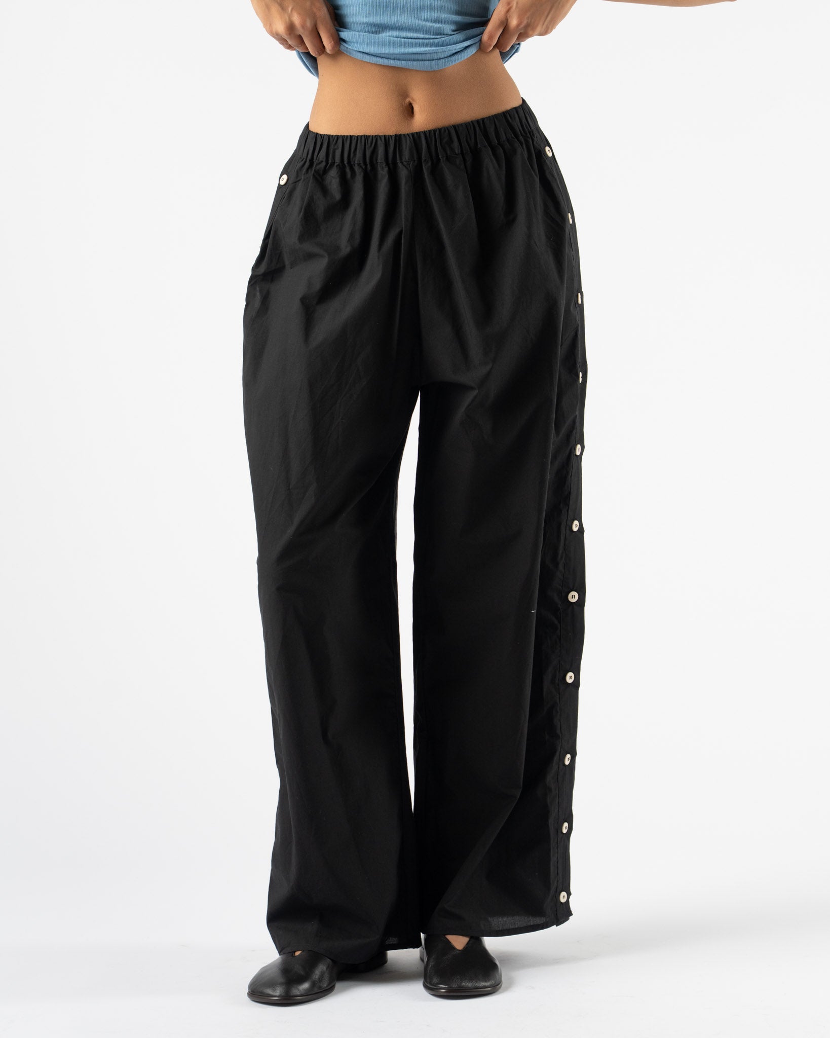 Baserange Part Pants in Black Curated at Jake and Jones